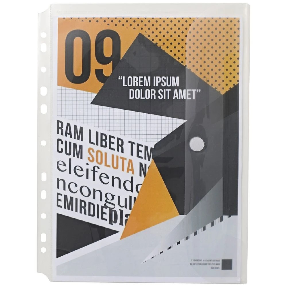 3 J.Burrows Binder Document Wallet A4 Clear 3 Pack, 3 of 4