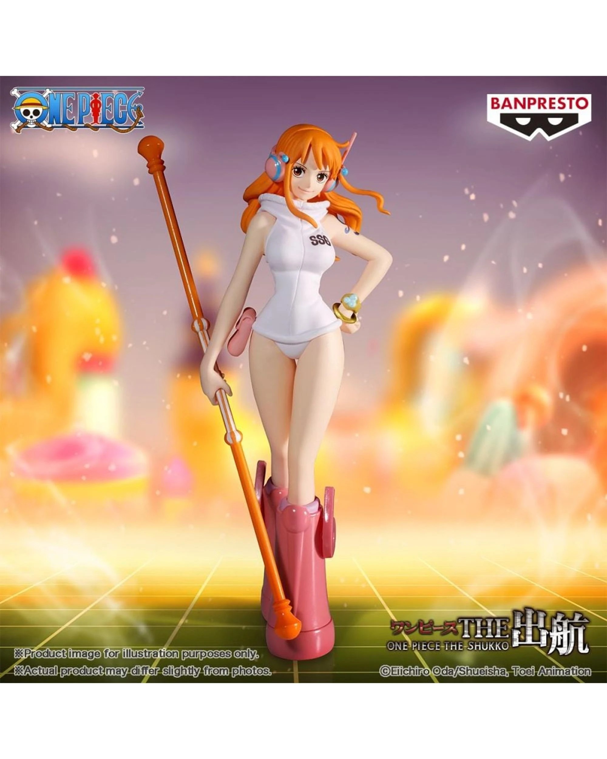 6 Banpresto One Piece The Shukko Nami Egghead Version Figure, 6 of 6