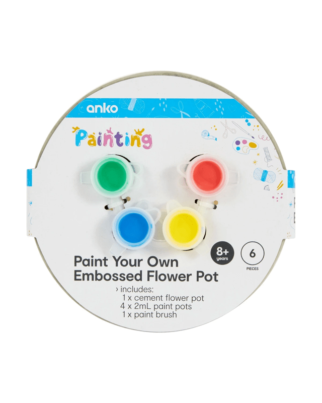 6 Piece Paint Your Own Embossed Flower