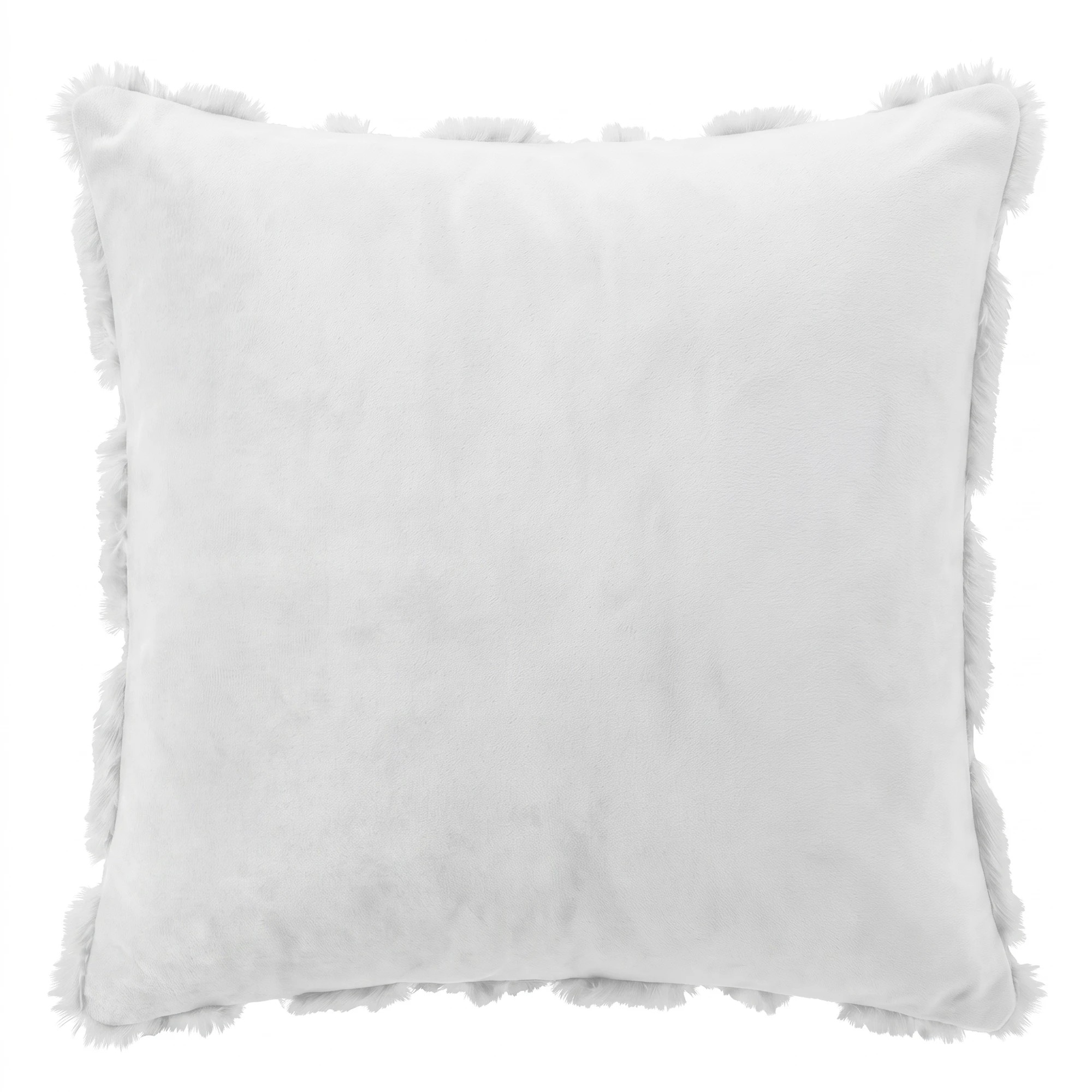 4 Jingle Jollys Christmas Tree Pillow Covers 2 Packs Cushion Covers Soft Faux Fur Jacquard 45 x 45cm White - White, 4 of 8