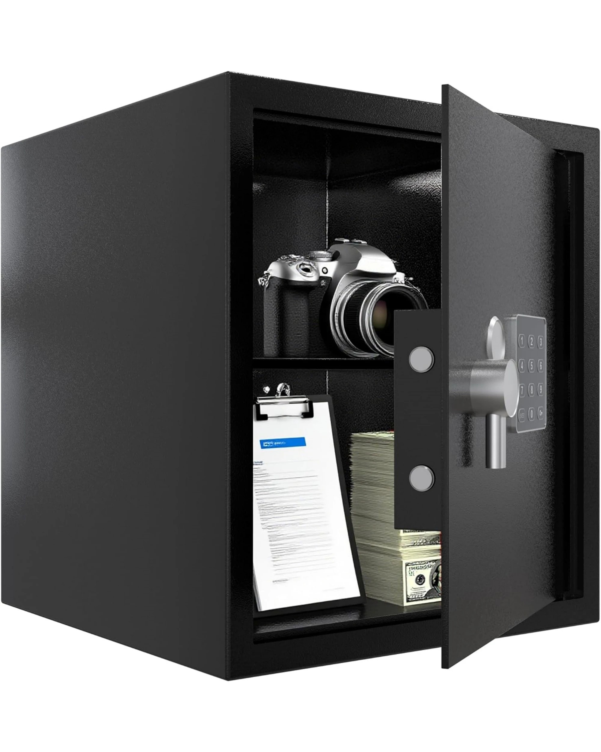 1 Advwin Security Safe and Lock Box 50 L/1.77Cubic Feet - Black, 1 of 8