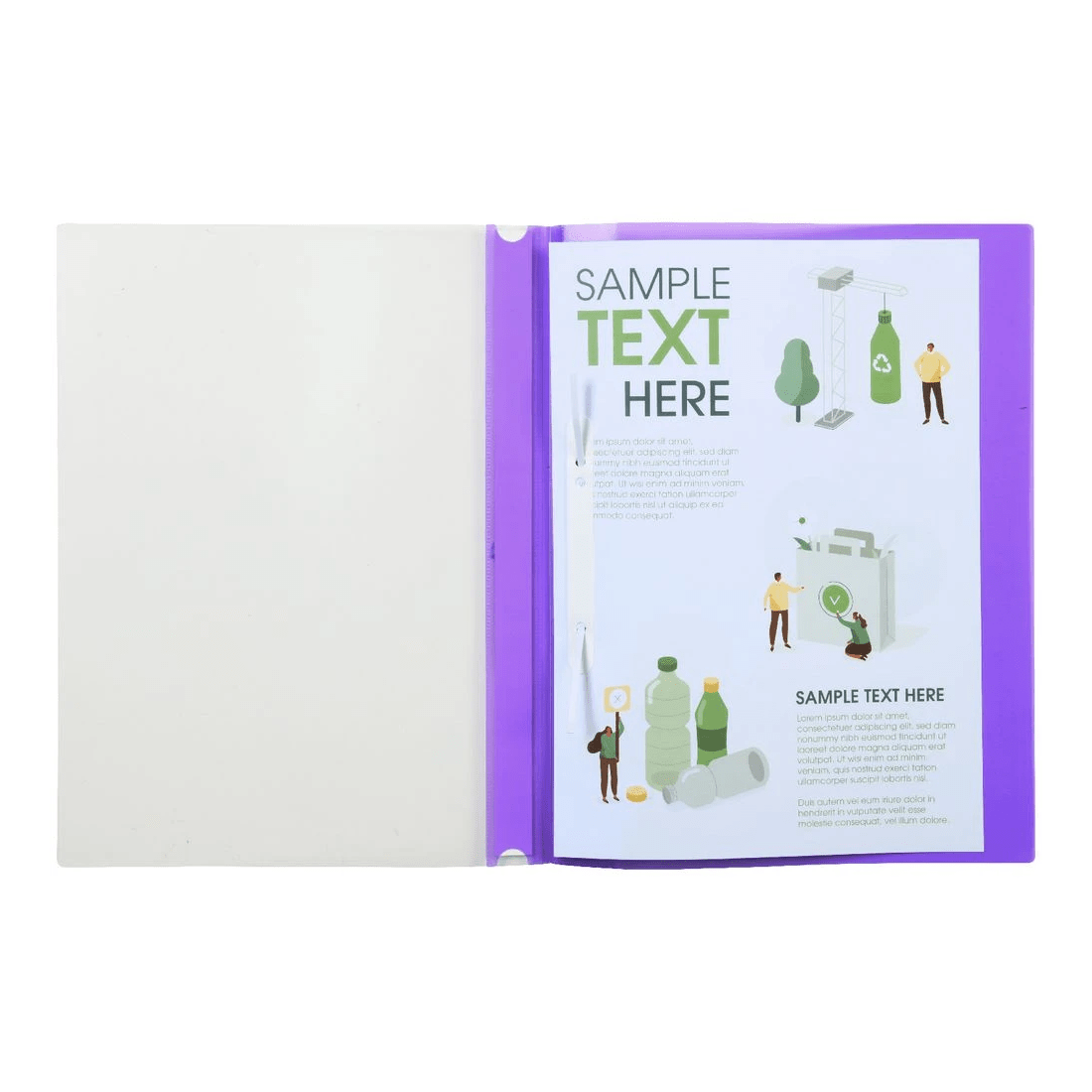 3 J.Burrows A4 Flat File Purple, 3 of 3