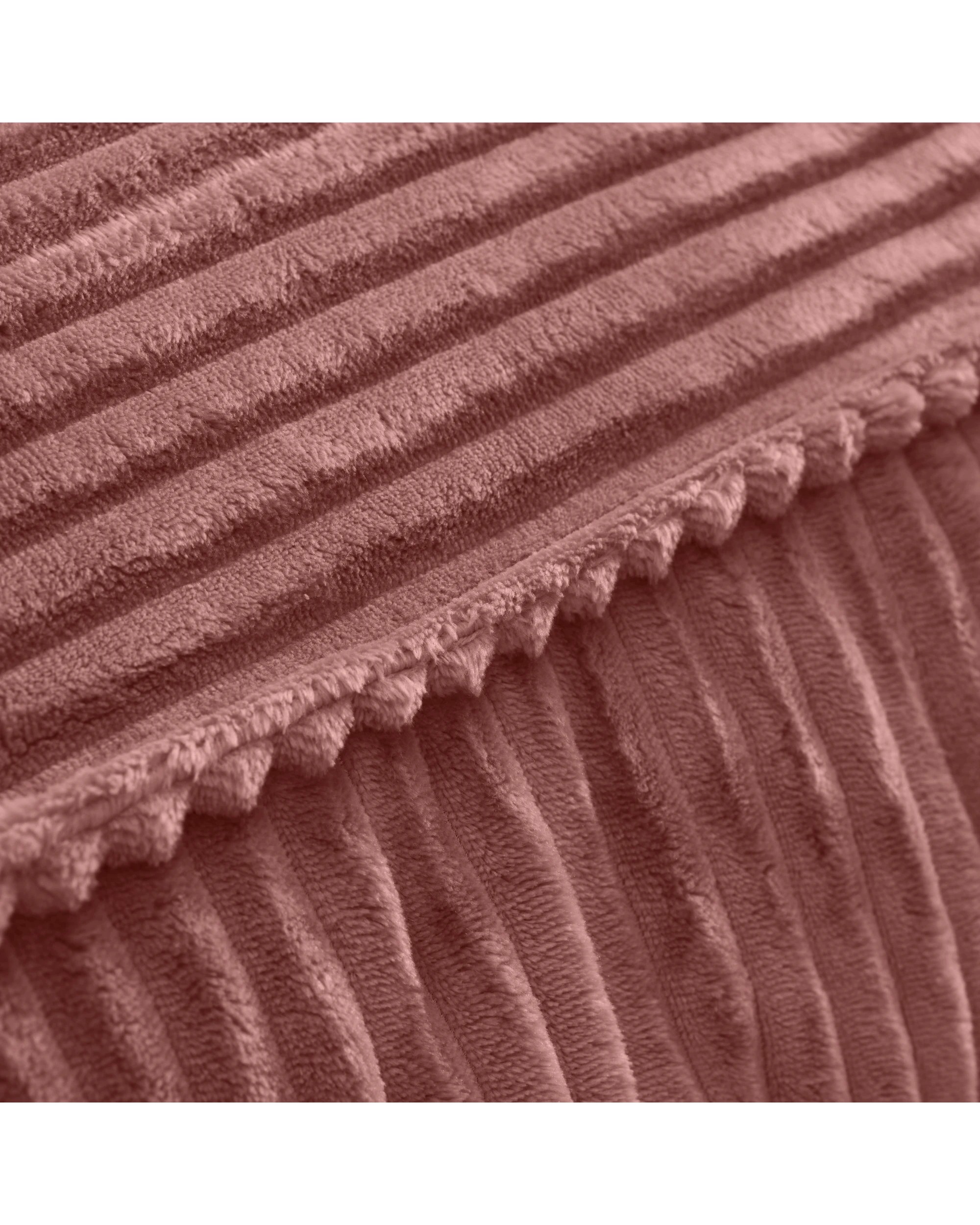 4 Cadence & Co. Wilde Ribbed Luxe Fleece Bean Bag Lounge Cover - Blush, 4 of 7