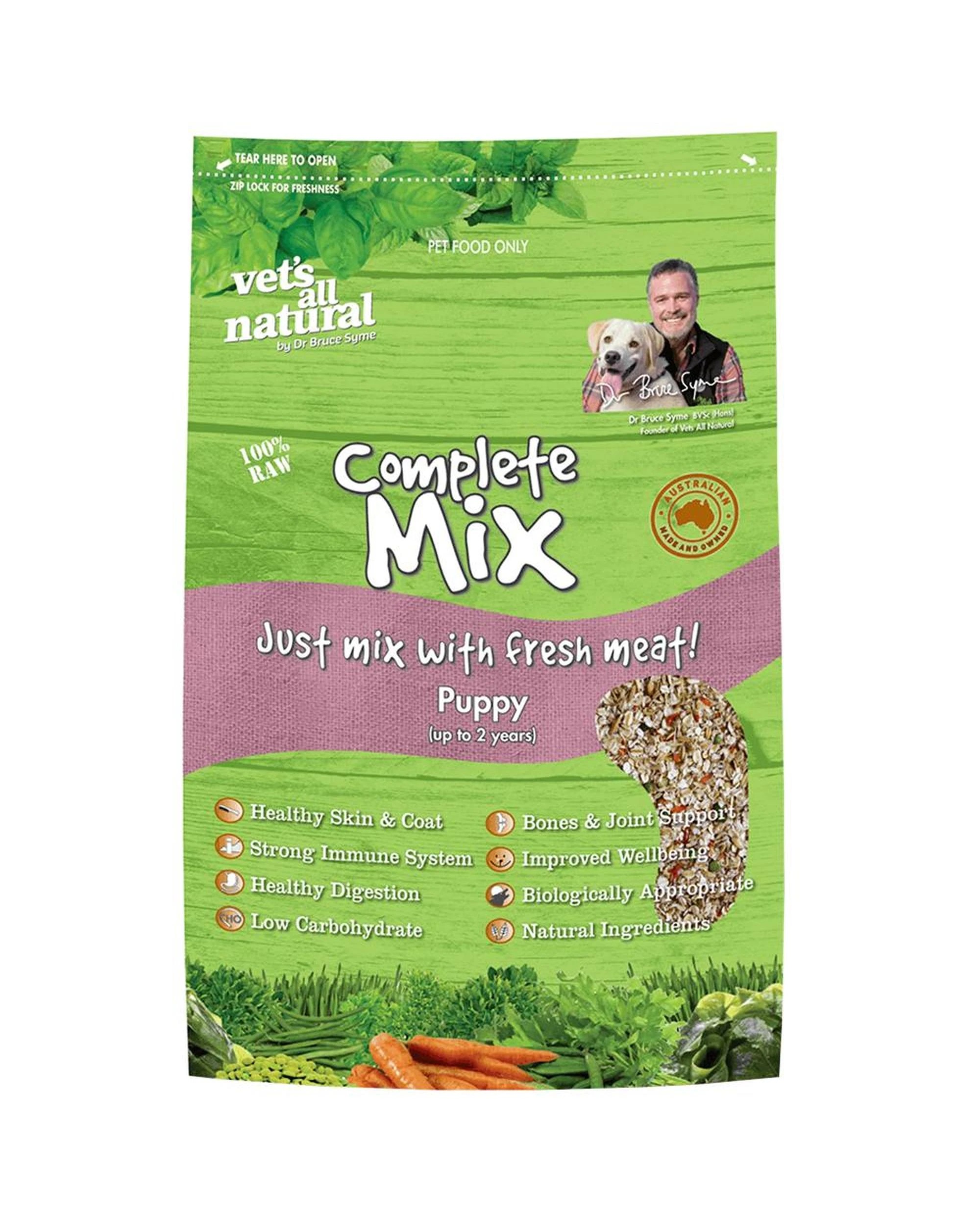 1 Vets All Natural Complete Mix Puppy Dog Food 15kg, 1 of 1