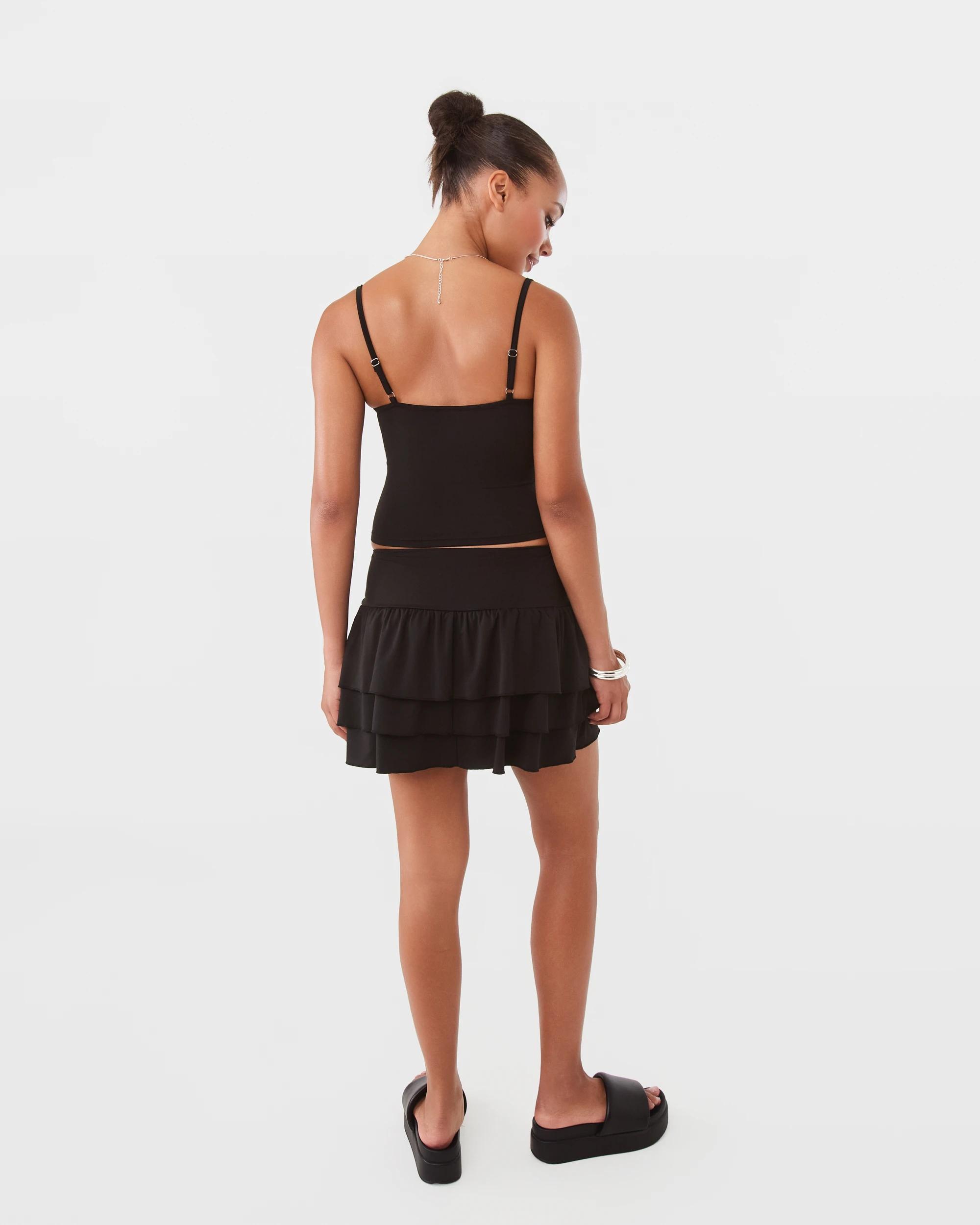 4 Mini Rara Jersey Skirt Black, 4 of 7