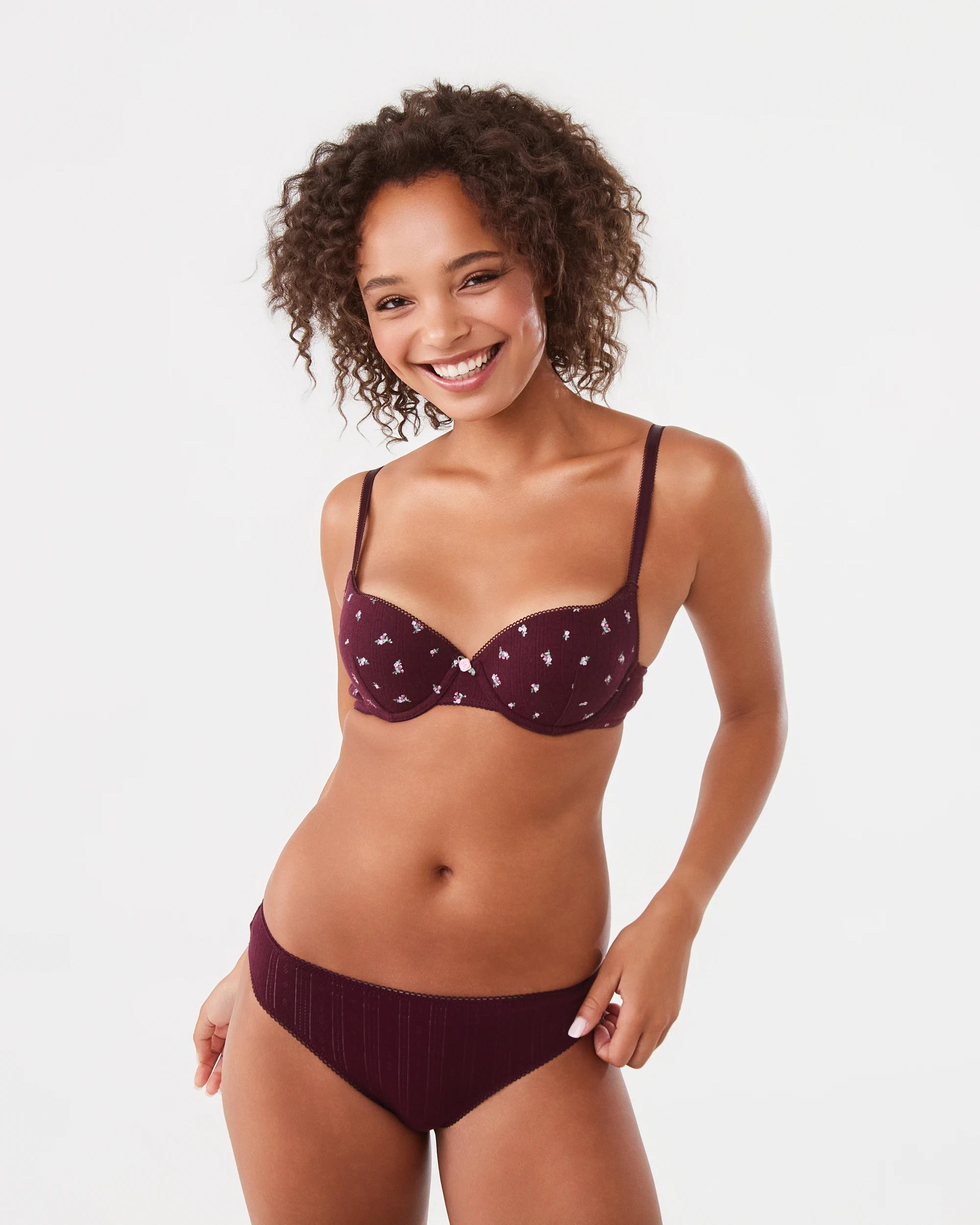 10 3 Pack Pointelle Cheeky Bikini Briefs Vlvt Ditsy, 10 of 10