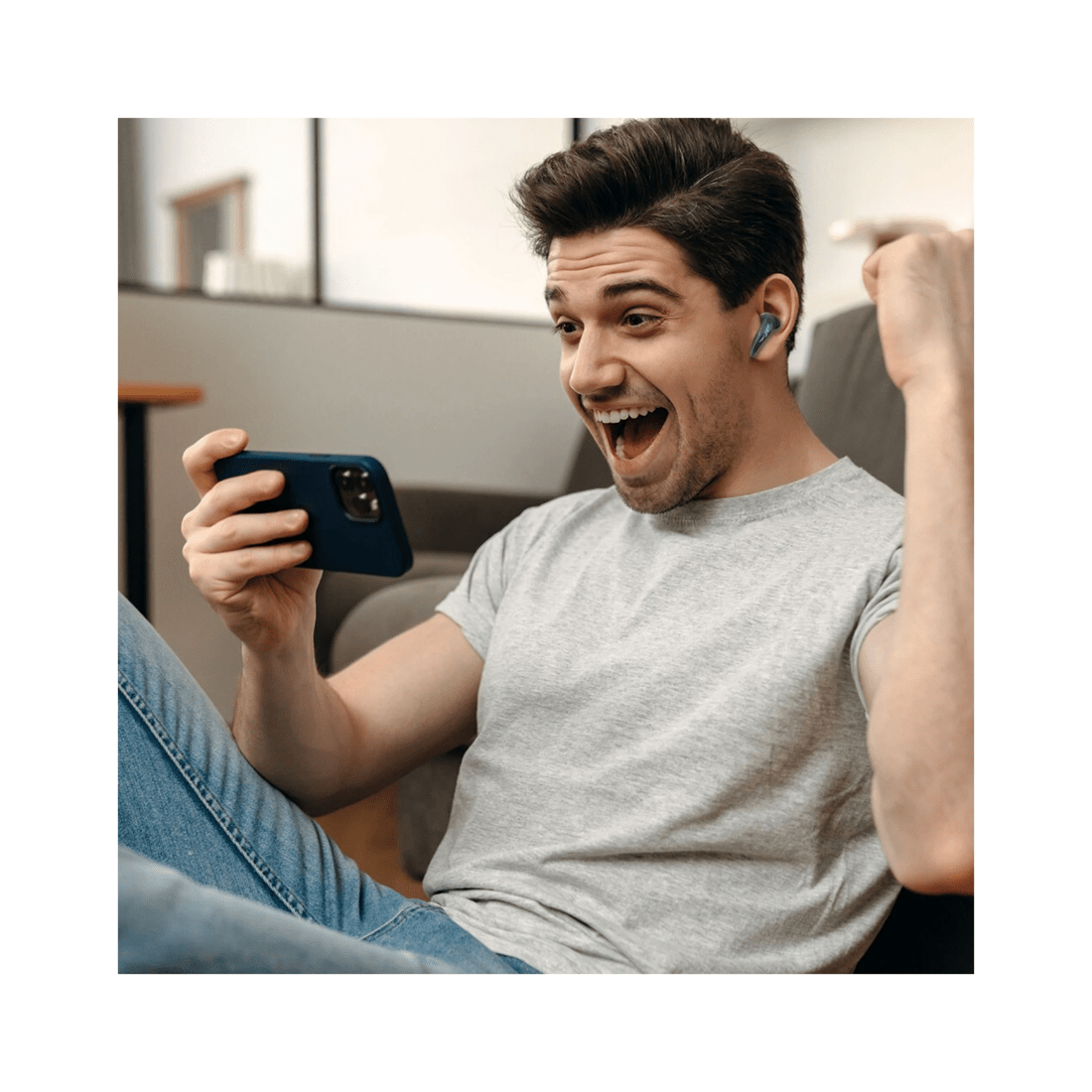 7 Laser Tws Wireless Bluetooth Gaming Earphones Noise Cancelling Case - Black, 7 of 8