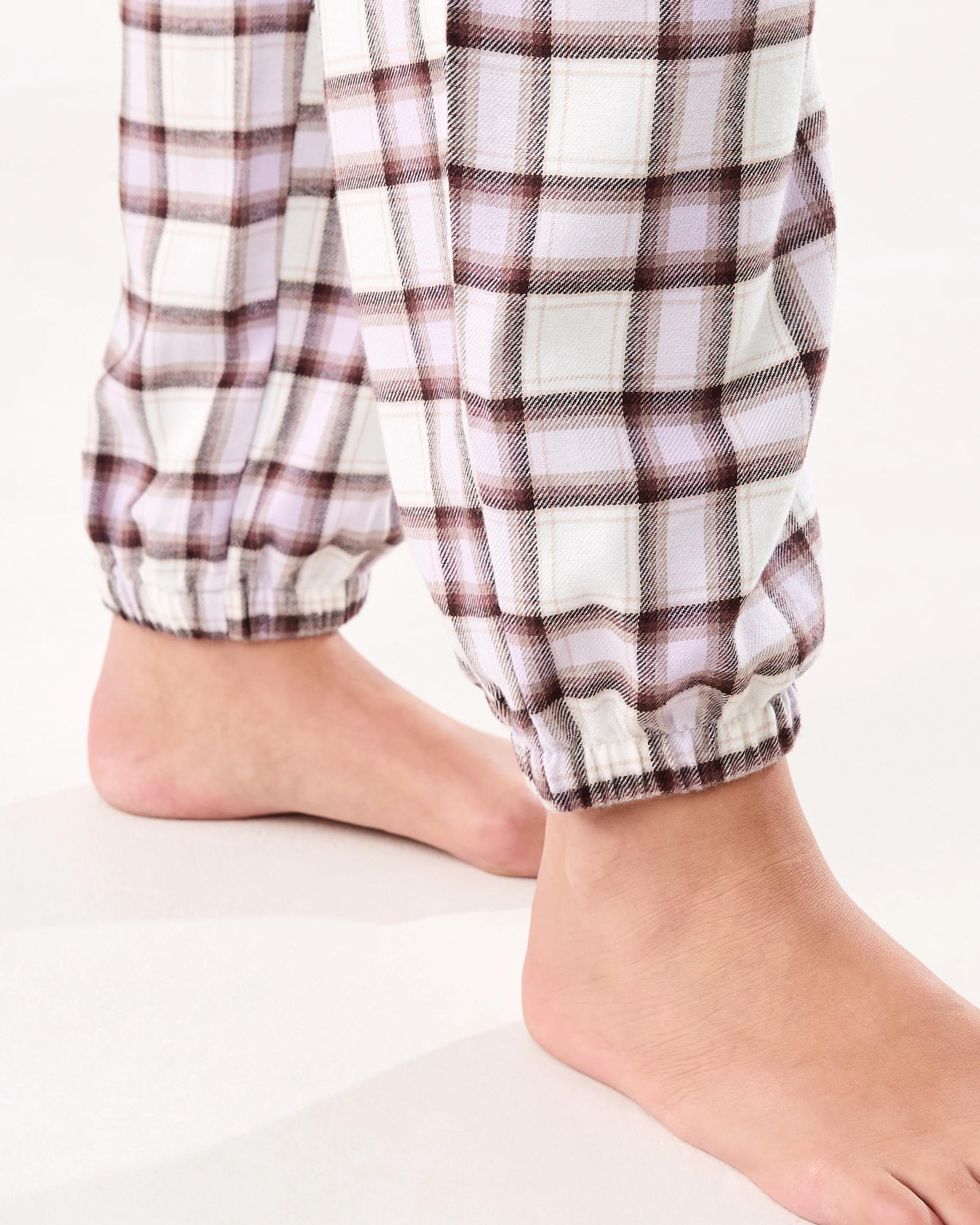 6 Cuffed Flannel Pants Chk Bwn, 6 of 6