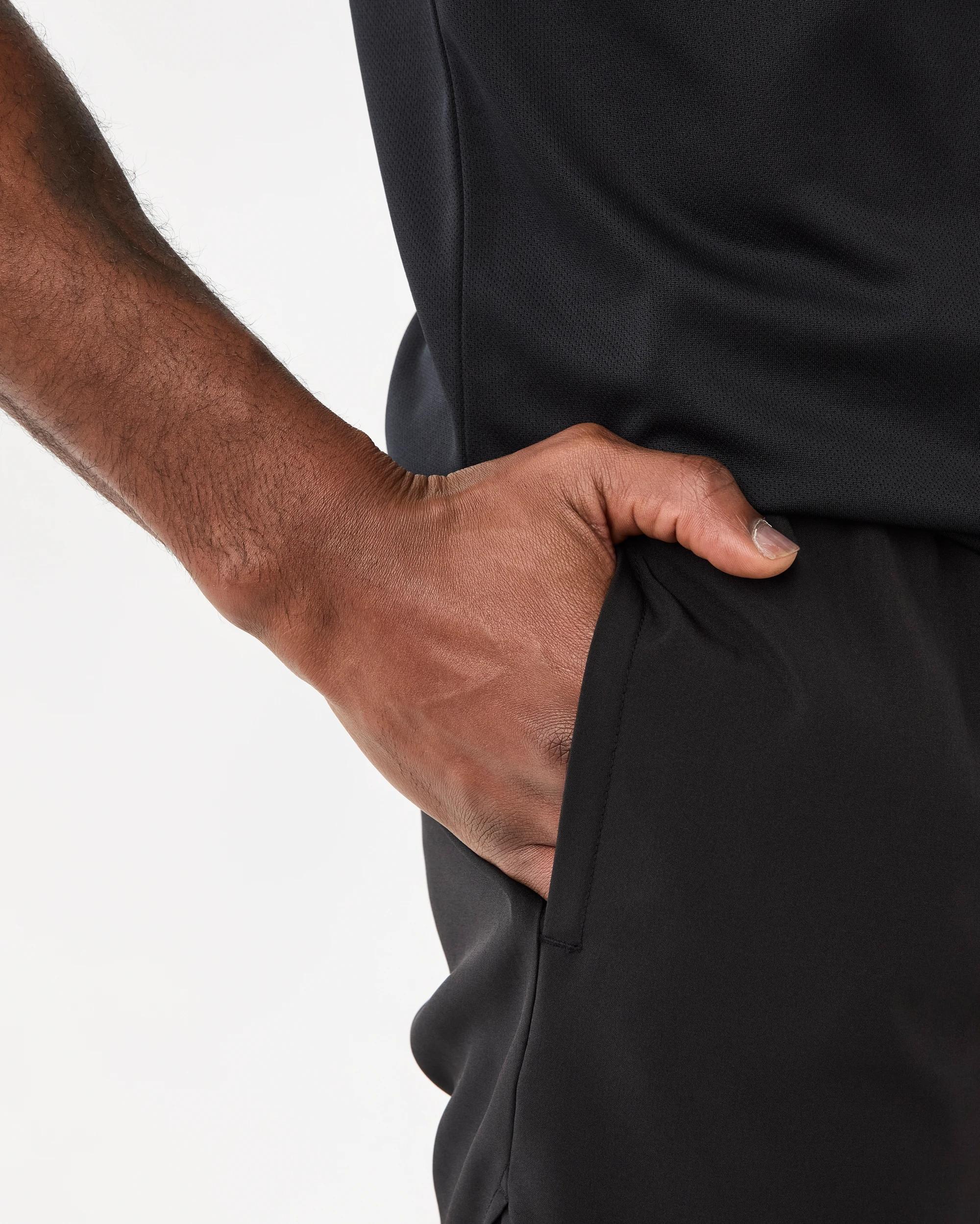 4 Active Mens Dual Layer Shorts Black, 4 of 8