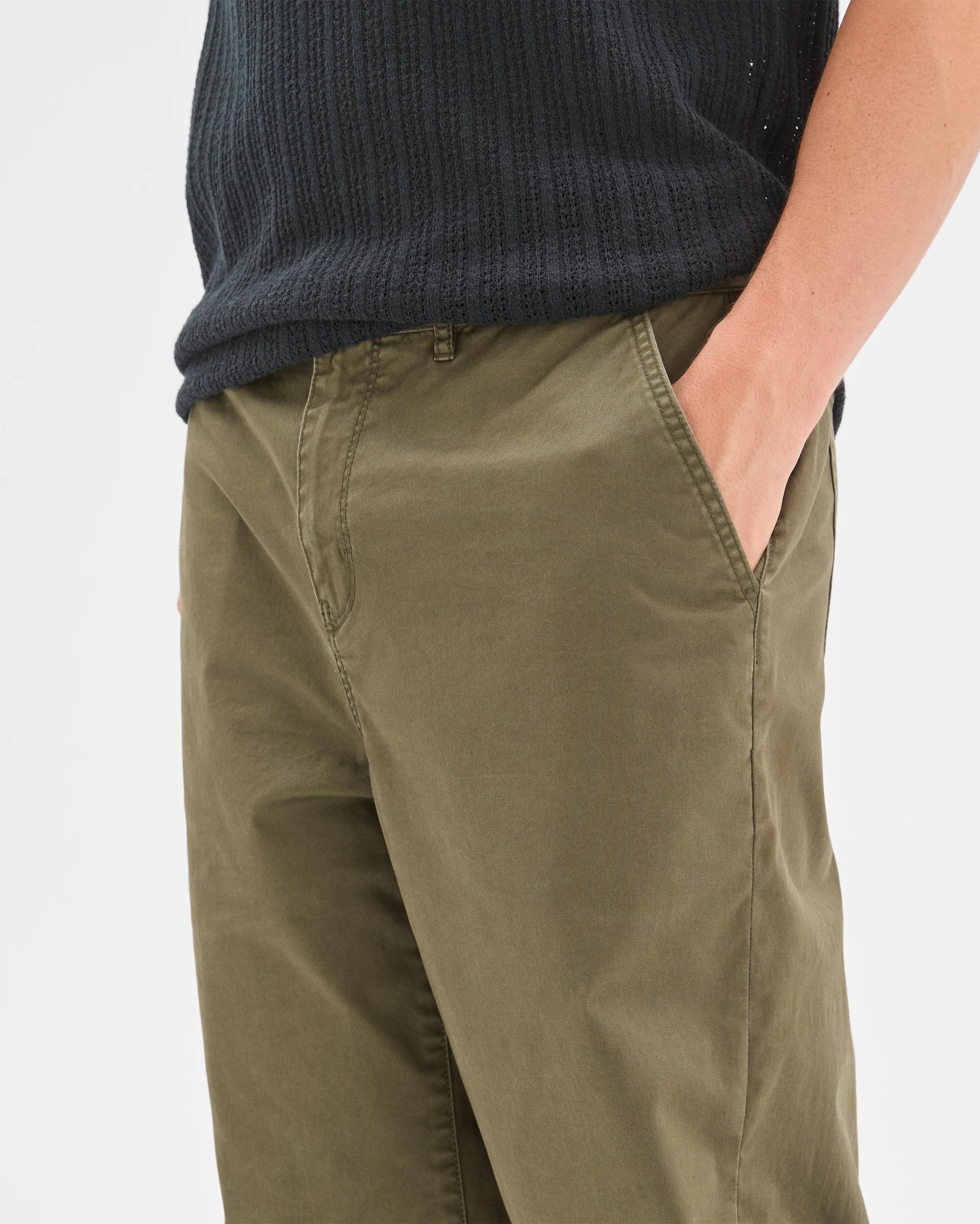 5 Commons Australian Cotton Barrel Leg Pants KHAKI GREEN, 5 of 6