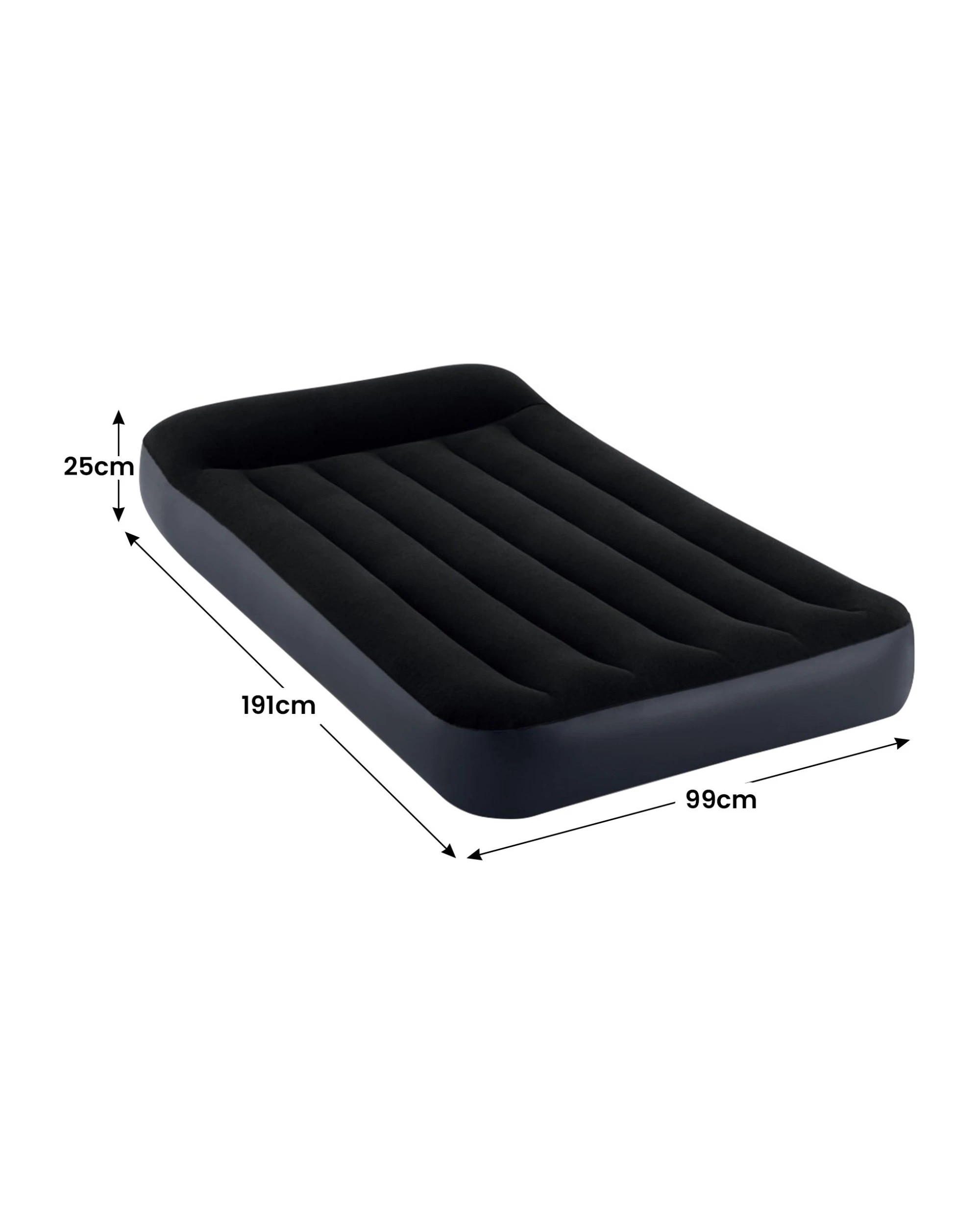 2 Intex Twin Dura Beam Pillow Rest Classic Airbed Mattress - Black, 2 of 10