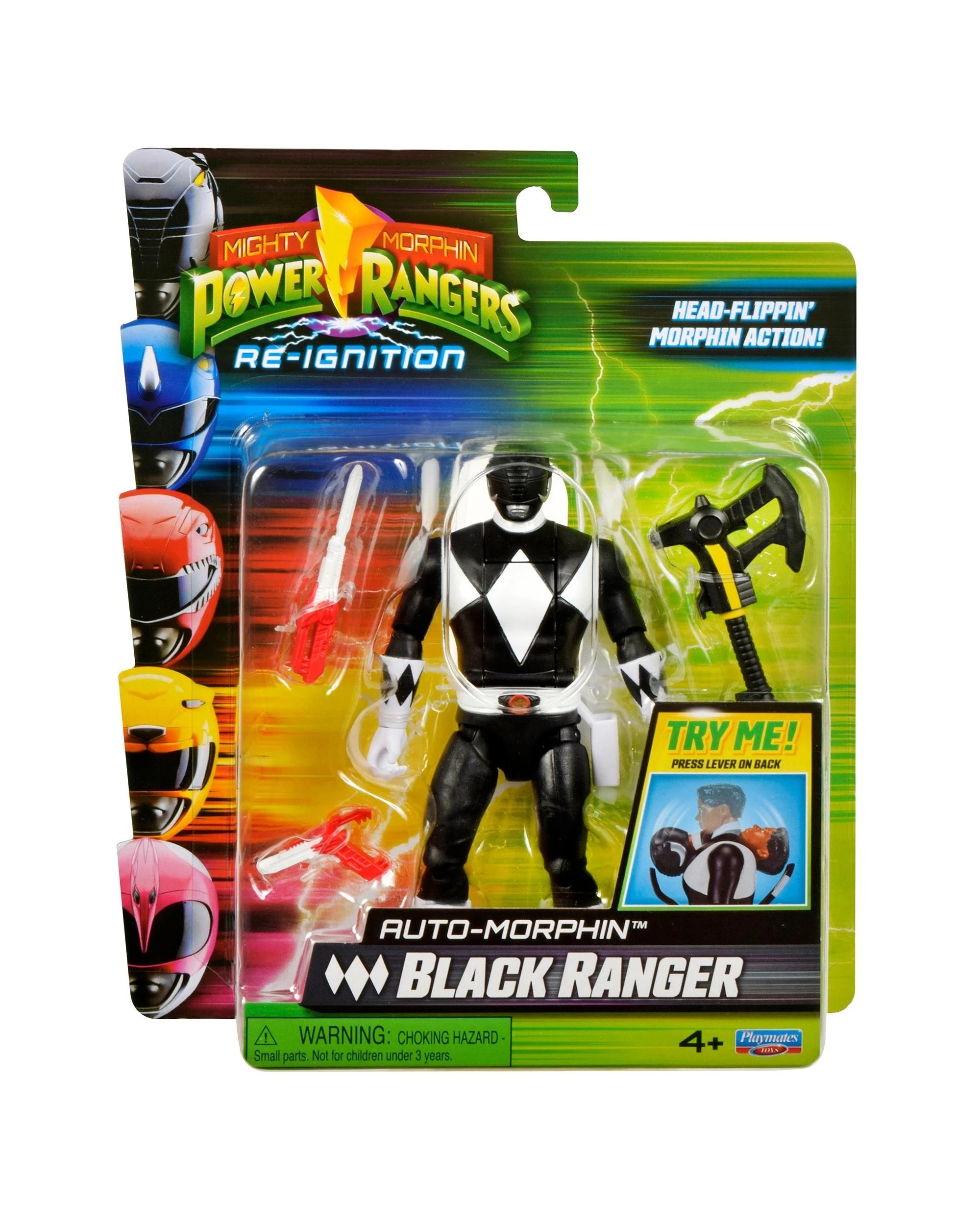 1 Mighty Morphin Power Rangers Re-Ignition Auto-Morphin Black Ranger Action Figure, 1 of 9