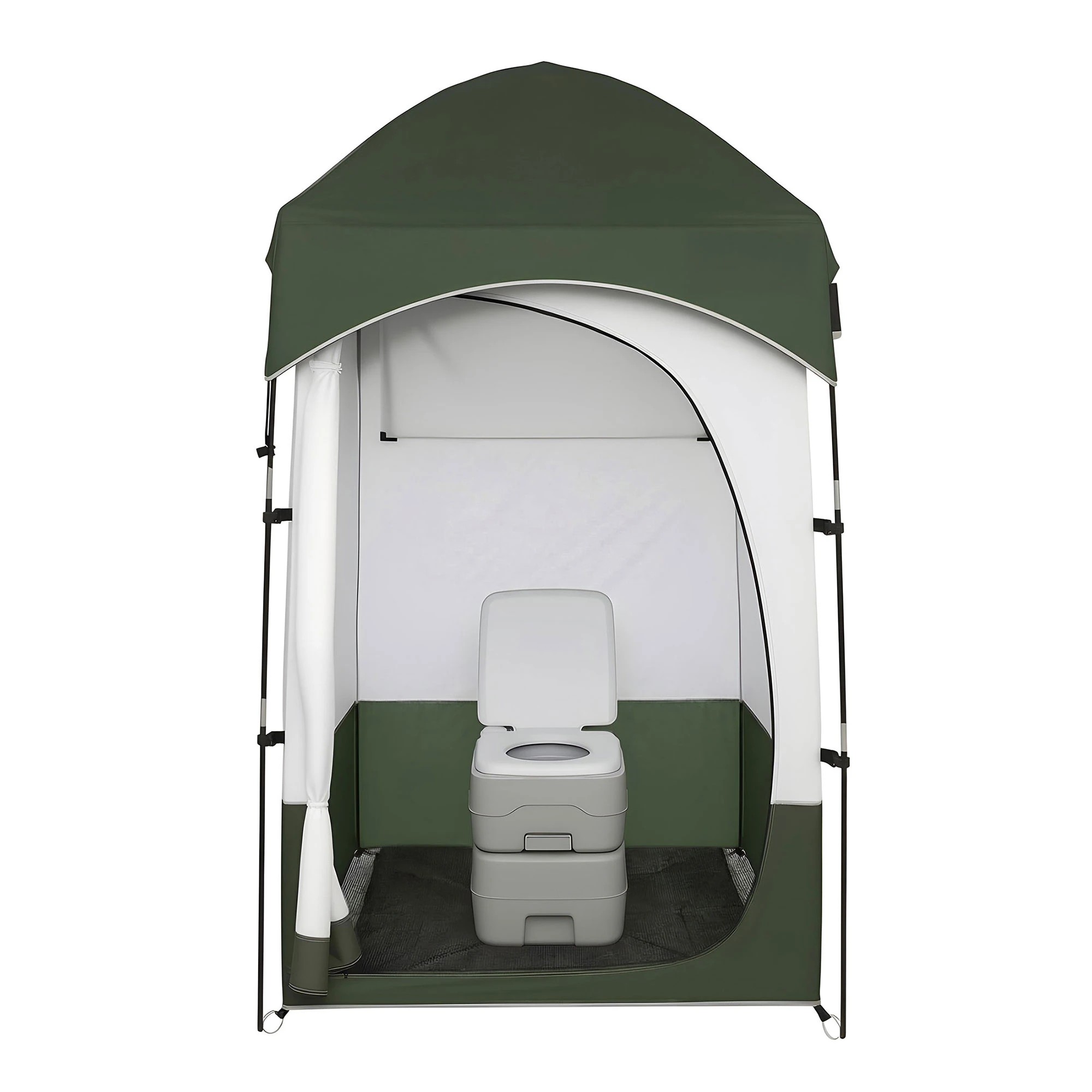 2 Weisshorn 20L Portable Camping Toilet Shower Tent Changing Room Outdoor Loo Set - Multi, 2 of 2