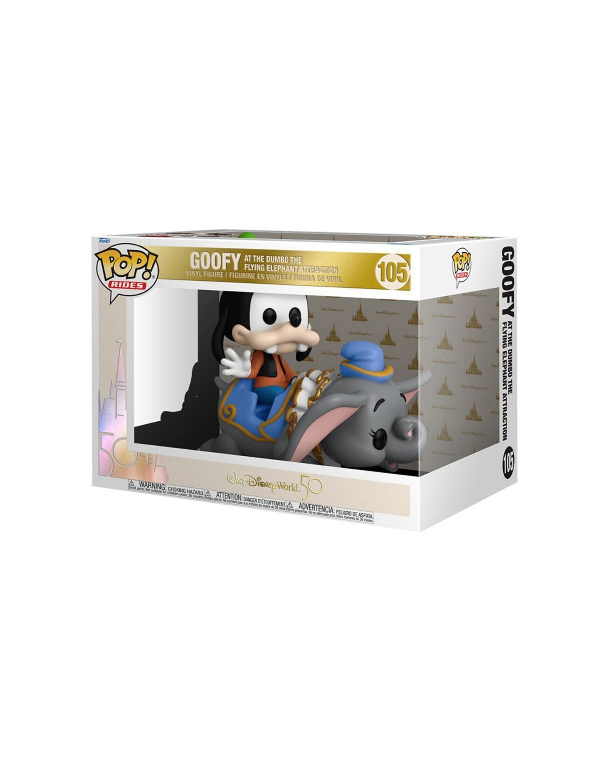 3 Disney World 50th Anniv Goofy At Dumbo Ride Pop Ride Action Figure 15cm - Multi, 3 of 3