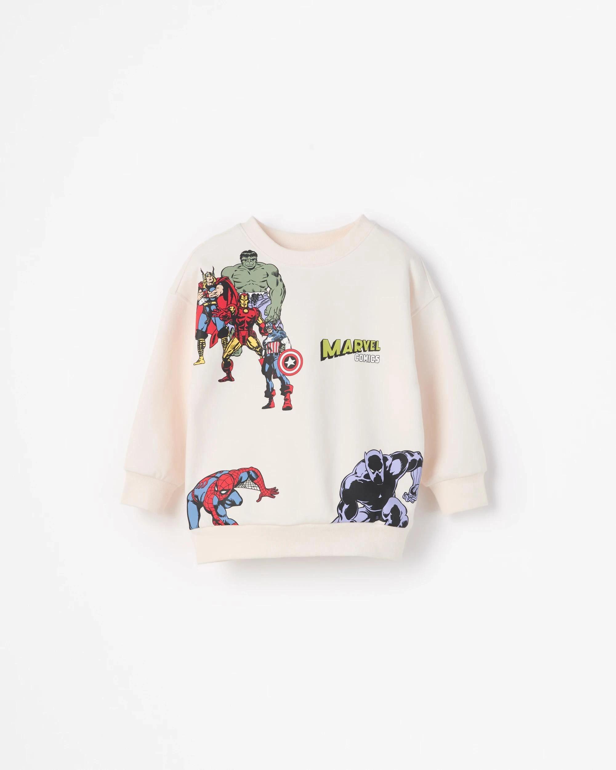 1 Marvel Australian Cotton Blend Long Sleeve Sweat Top NEUTRAL, 1 of 1