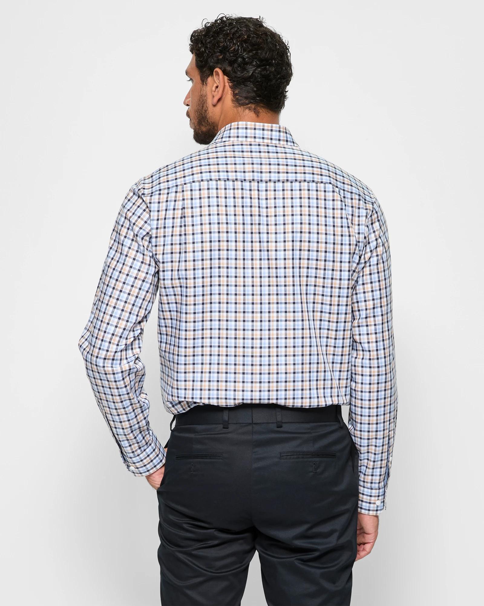 4 Long Sleeve Check Shirt - Preview BLUE MULTI CHECK, 4 of 5