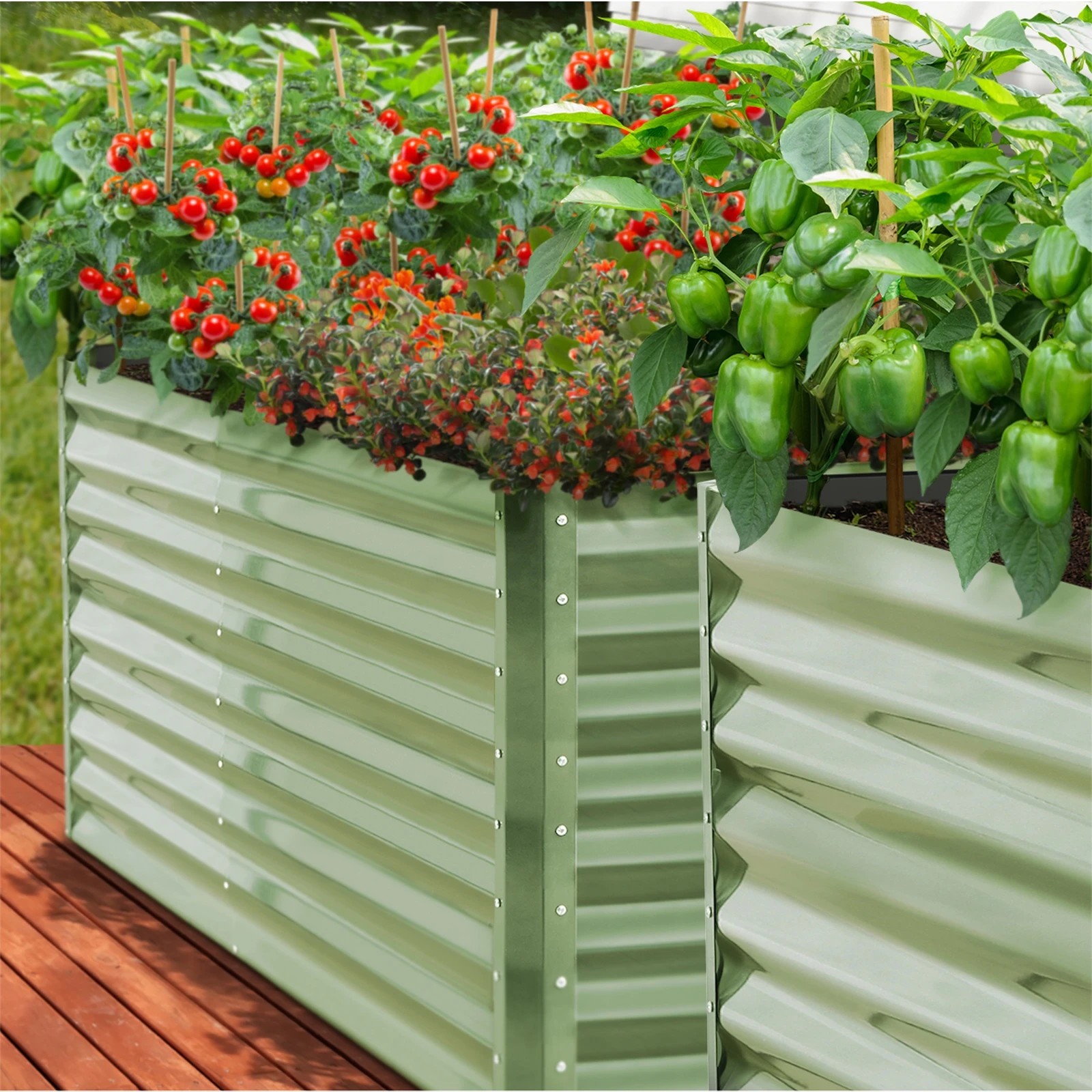 5 Livsip Garden Bed 240x80x73CM Raised Container Vegetable Planter Box - Green, 5 of 8
