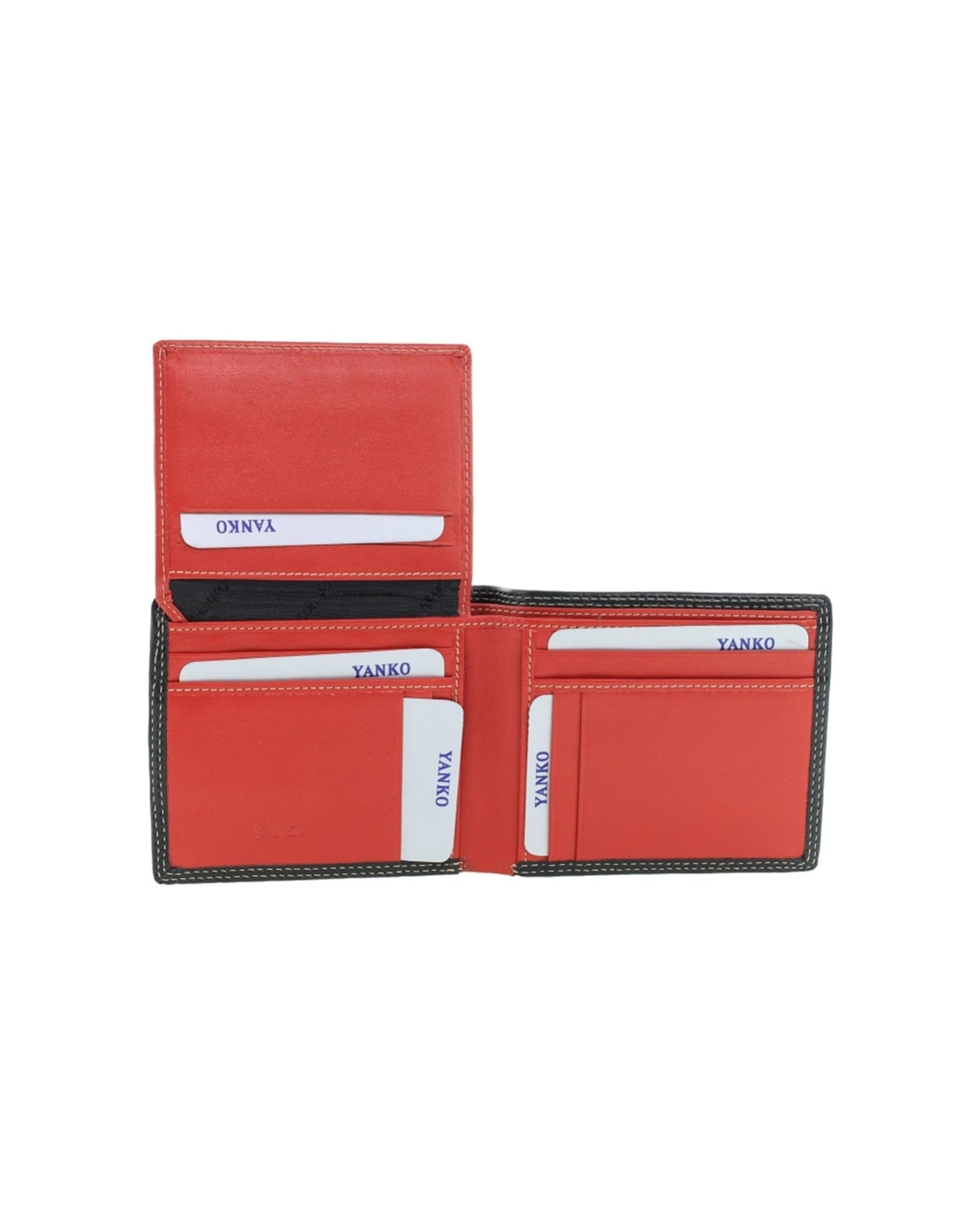 2 Yanko Slimline Bi-Fold Wallet Italian Leather Design Exclusive Craftsmanship - Black, 2 of 3