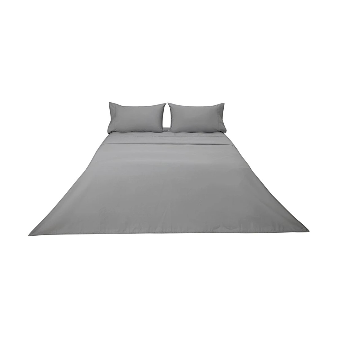 6 250 Thread Count Cotton Rich Sheet Set - Queen Bed, Grey, 6 of 7