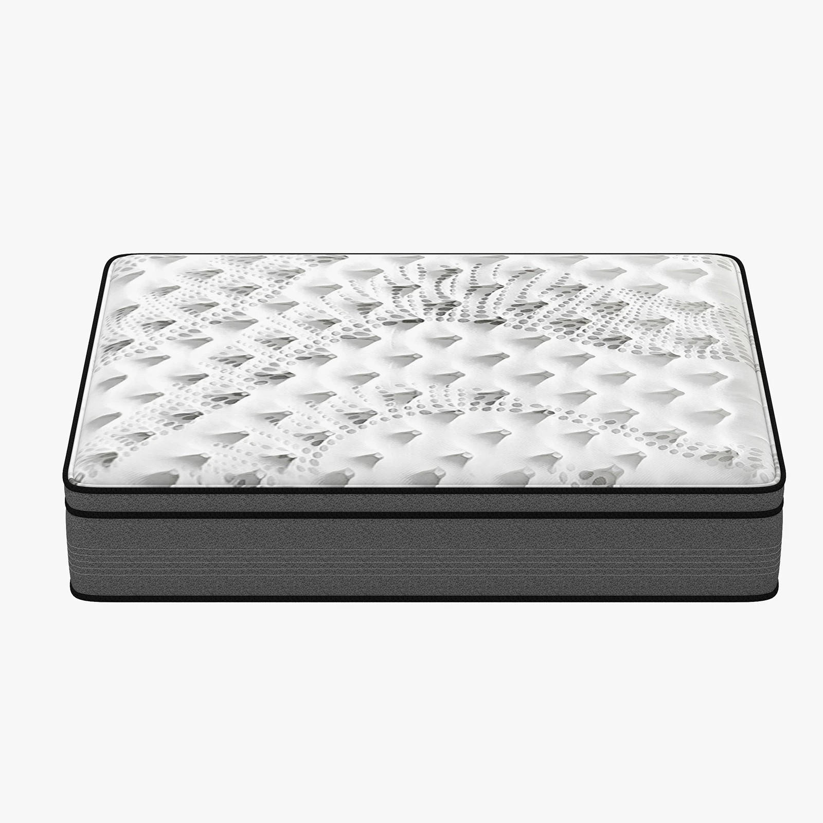 5 Luxopedic Pocket Spring Mattress 5 Zone 32CM Euro Top Memory Foam Medium Firm - King Single Bed - White, Grey, 5 of 10
