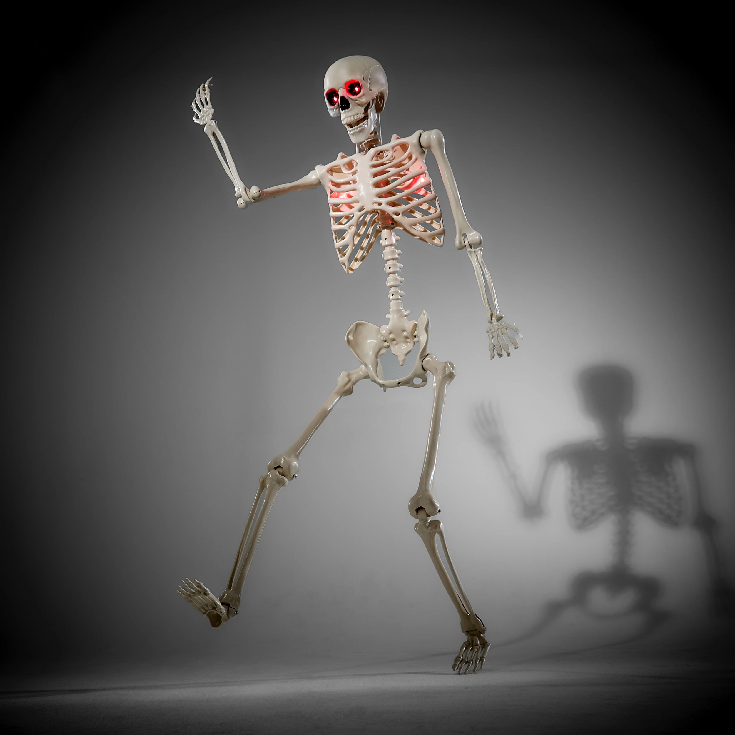 1 Battery Operated LED Light Up Poseable Skeleton, 1 of 9