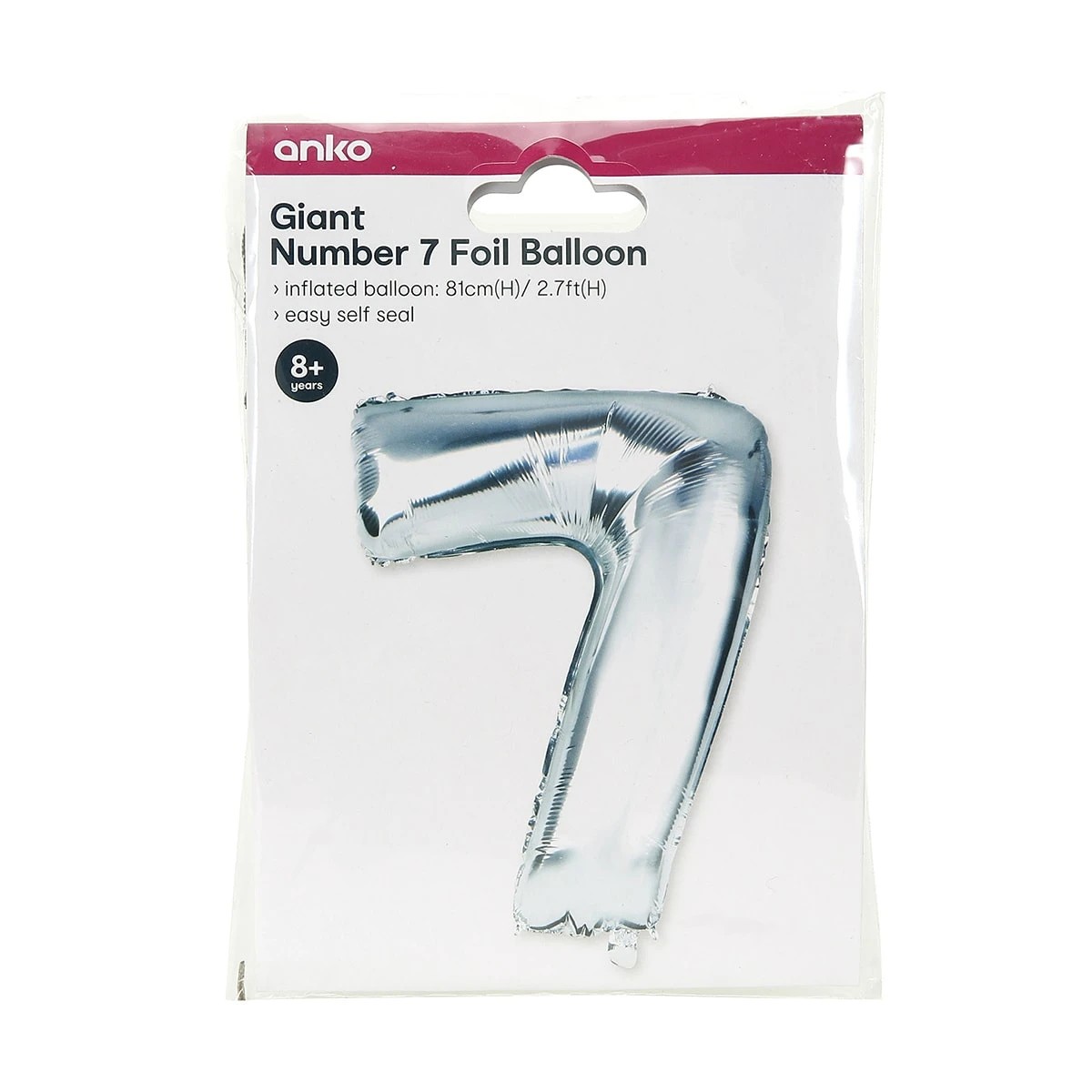 5 Giant Number 7 Foil Balloon, 5 of 5