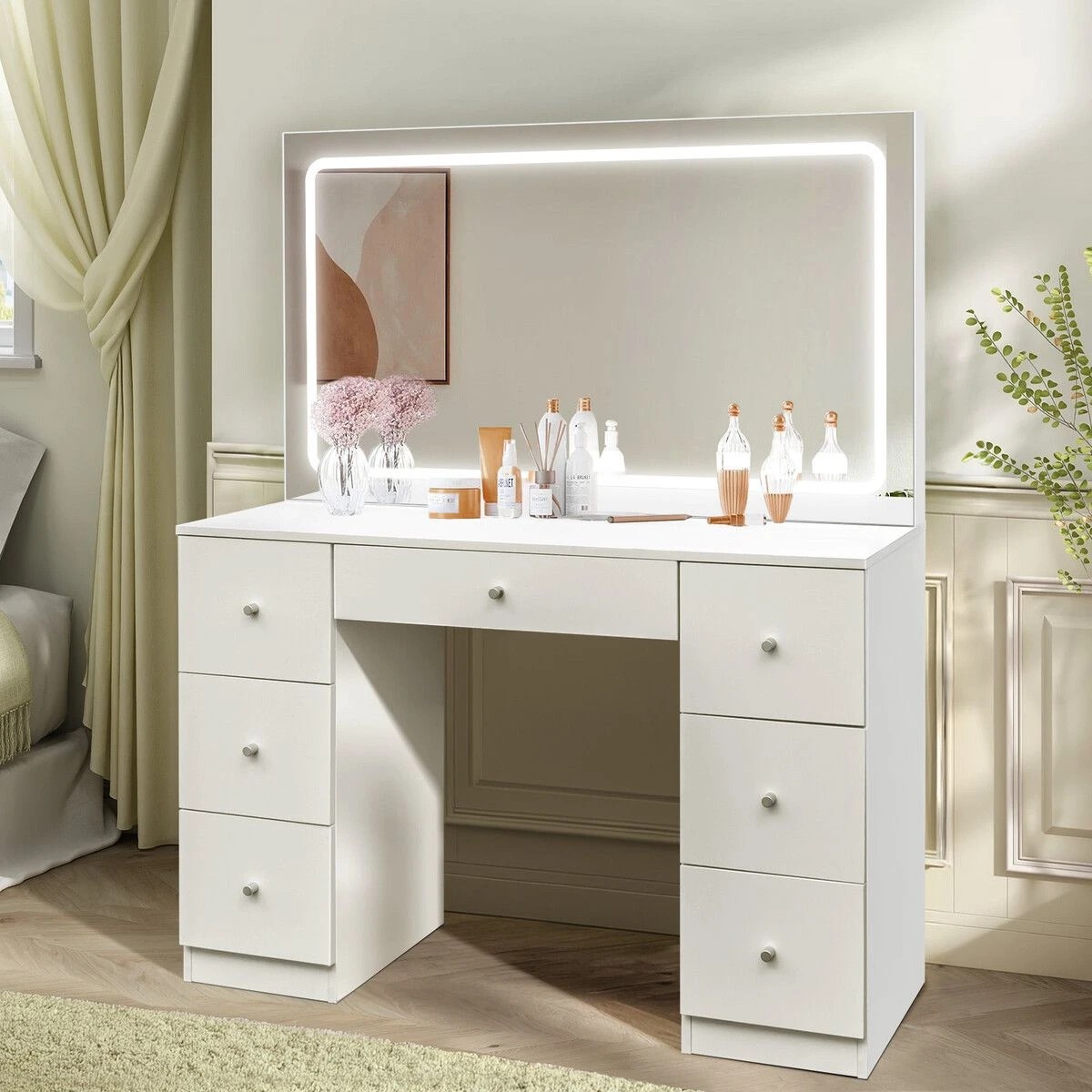 2 LUXSUITE XL Size Vanity Makeup Table Lighting  White, 2 of 6