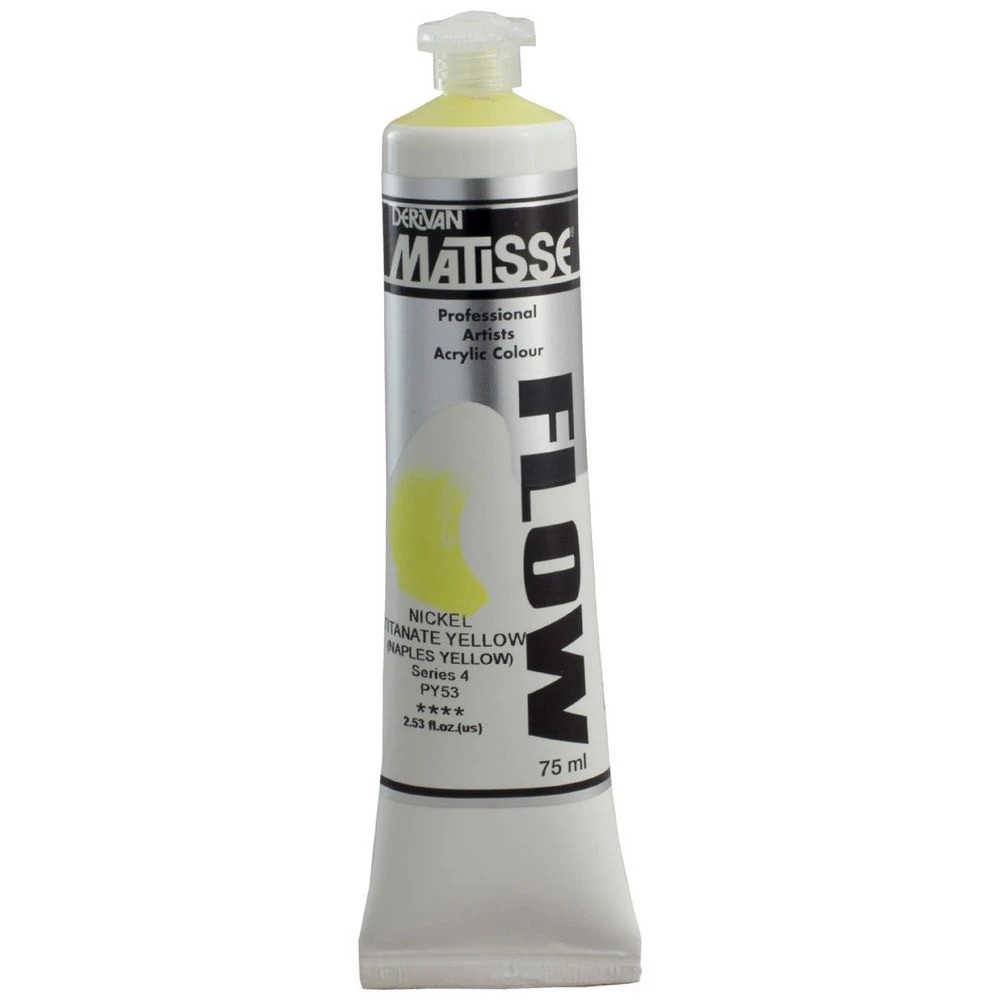 1 Derivan Matisse Flow Paint 75mL Nickel Yellow S4, 1 of 2