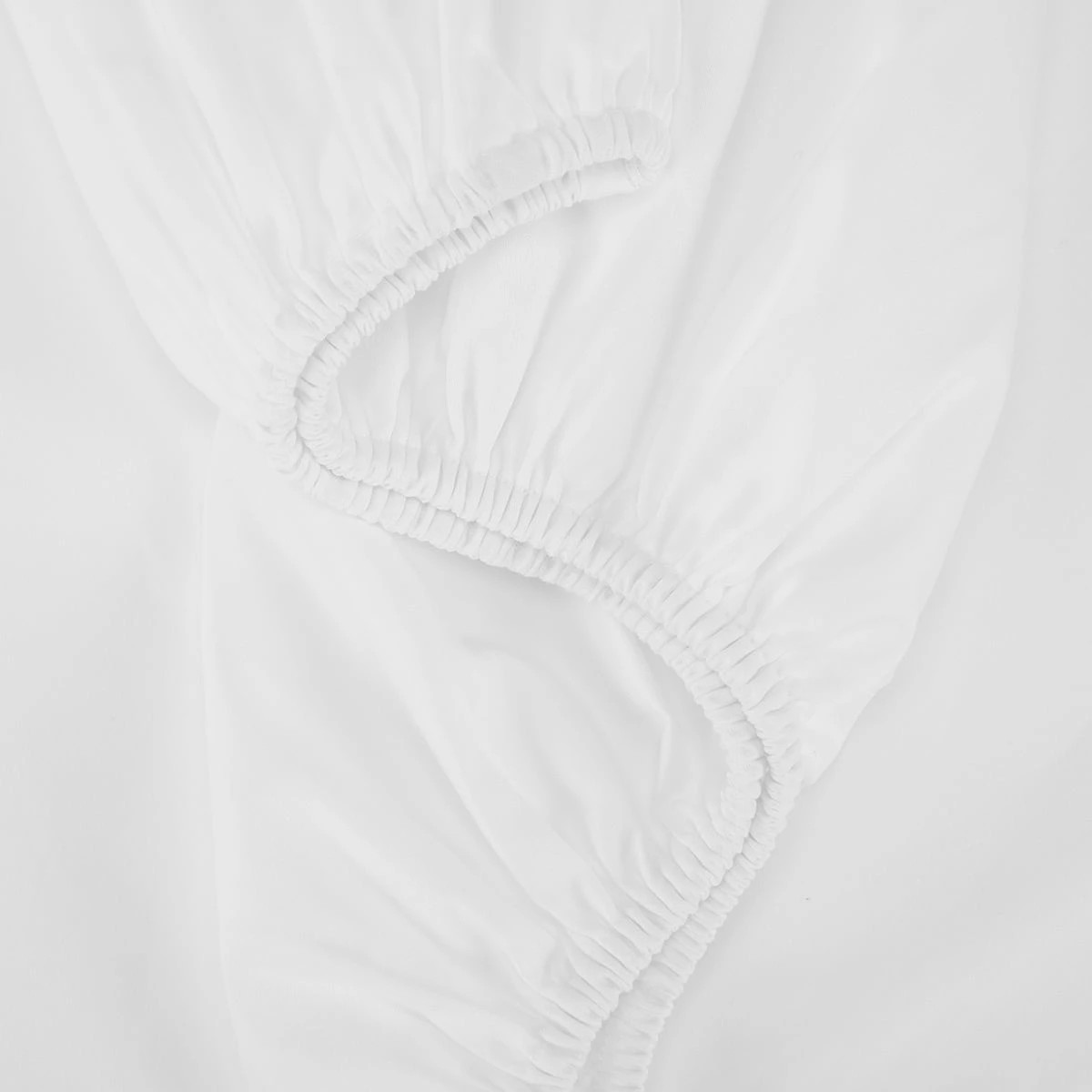 3 500 Thread Count Cotton Fitted Sheet - King Bed, White, 3 of 3