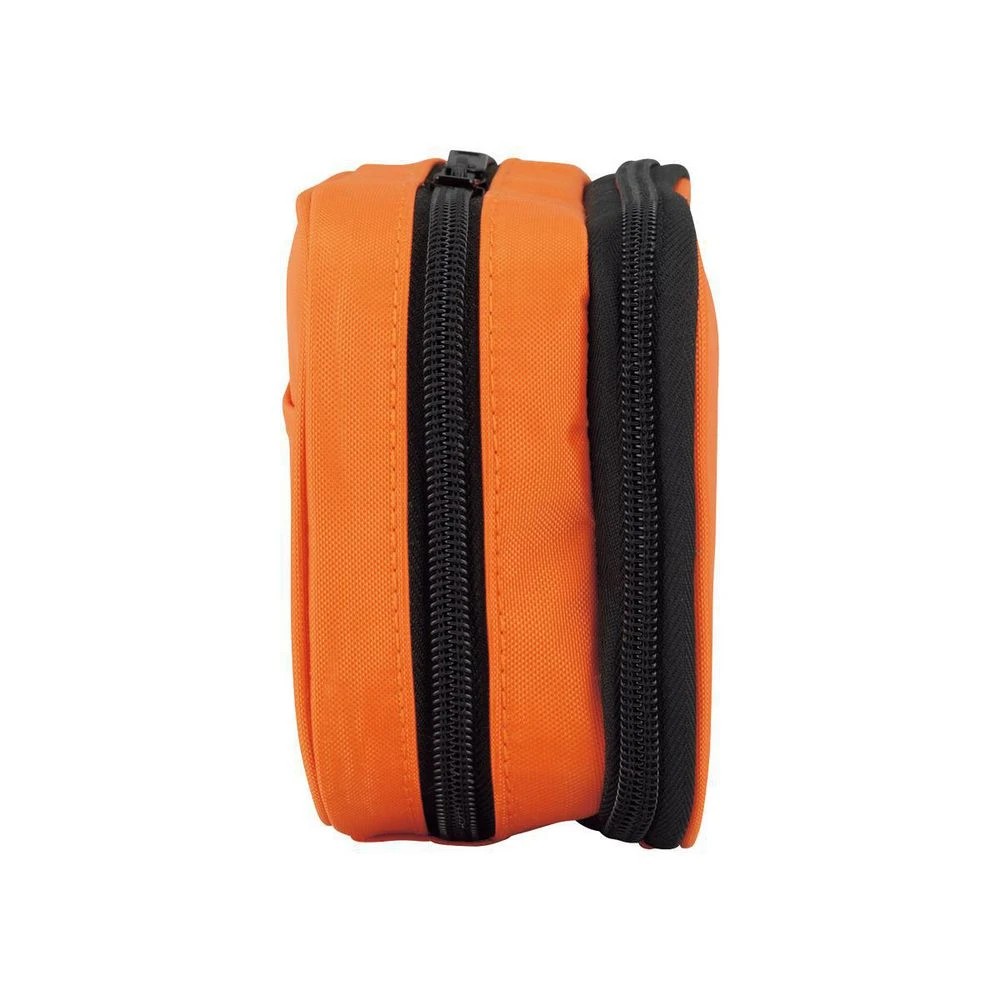 5 Lihit Lab Double Zip Mutli Compartment Pencil Case Orange, 5 of 5