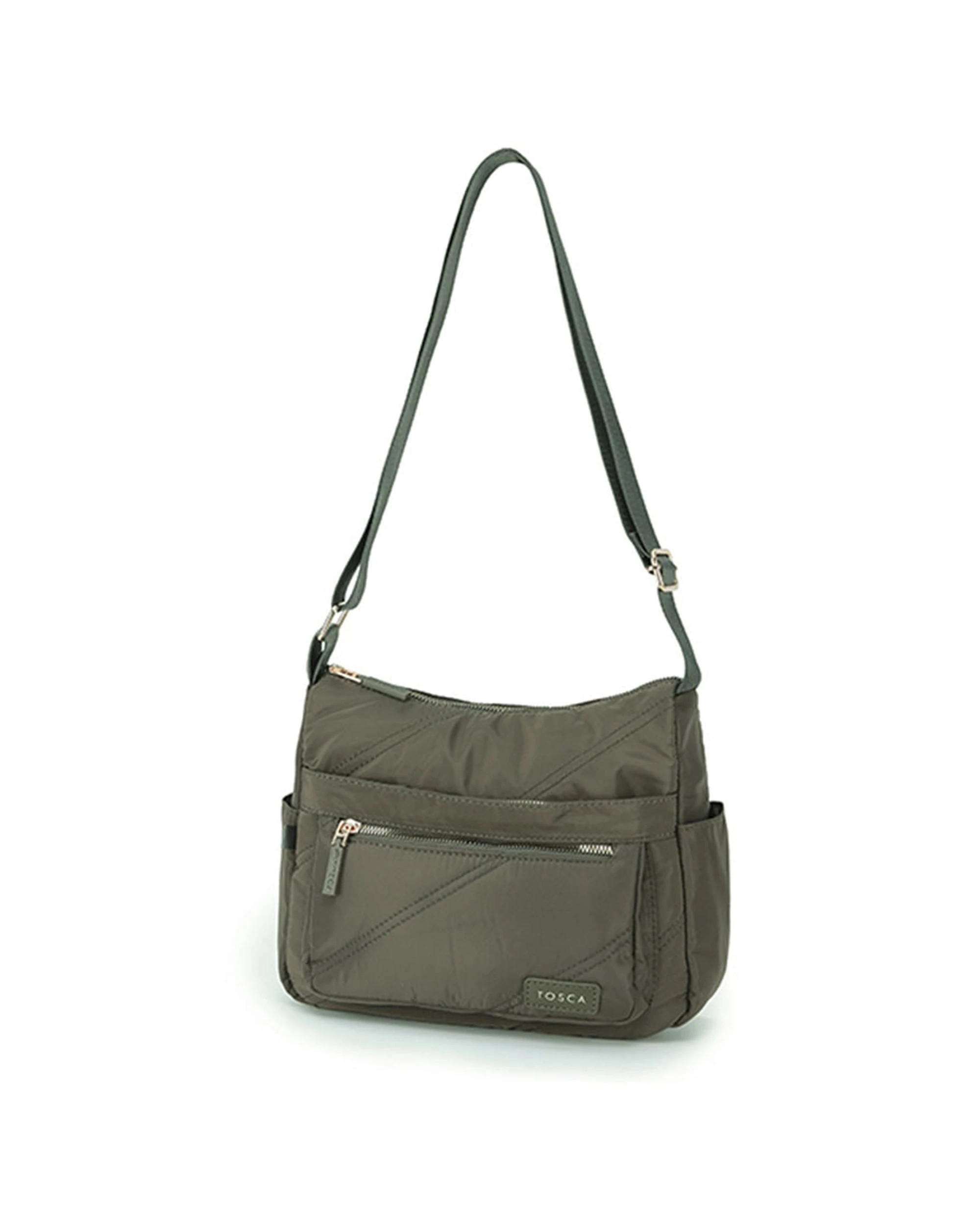 1 Tosca Vegan Shoulder Minimalist Crossbody Handbag - Beige, 1 of 3