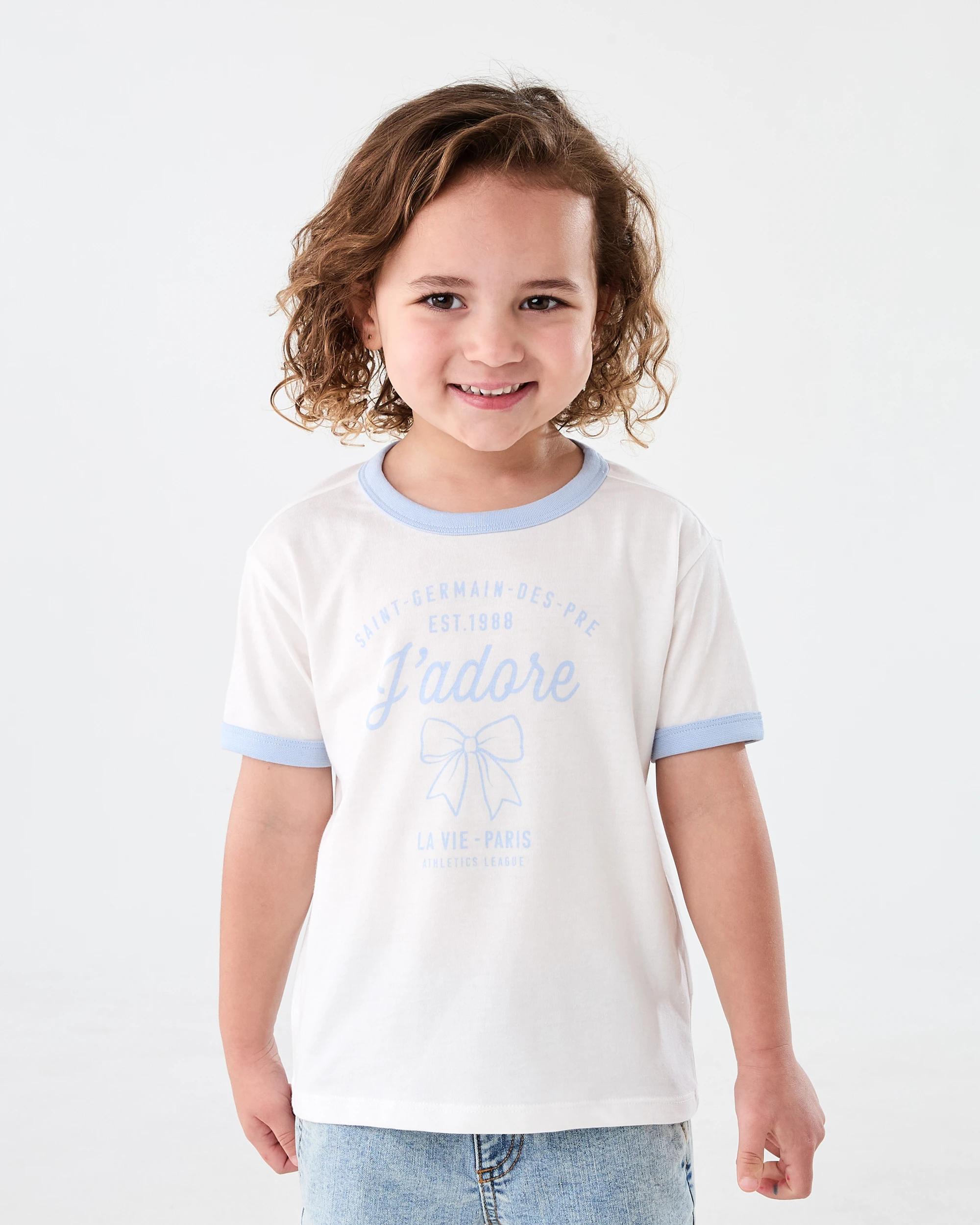 1 Ringer T-shirt Wht Paris, 1 of 8