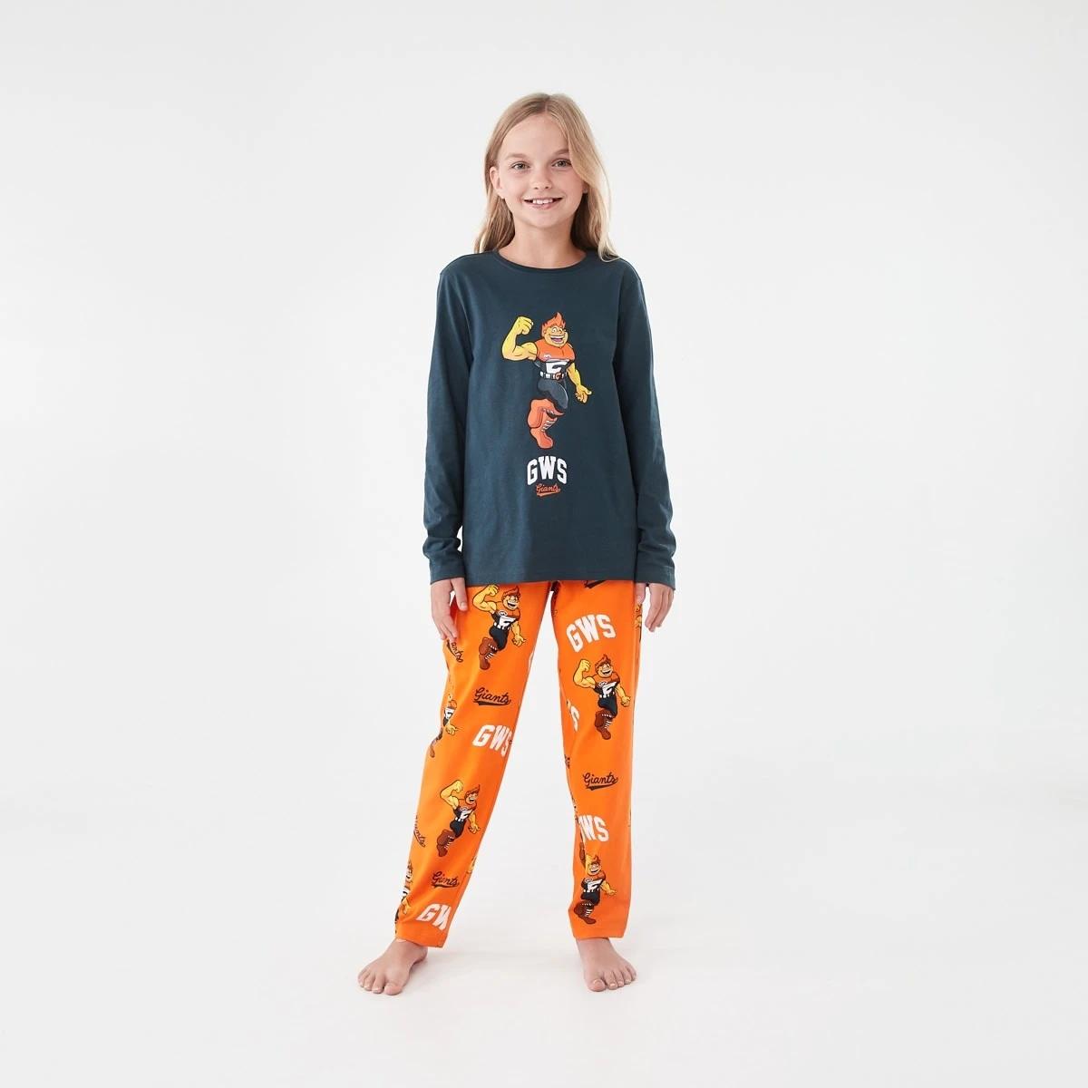 1 Official AFL Kids Pyjama Set Gws Giants, 1 of 9