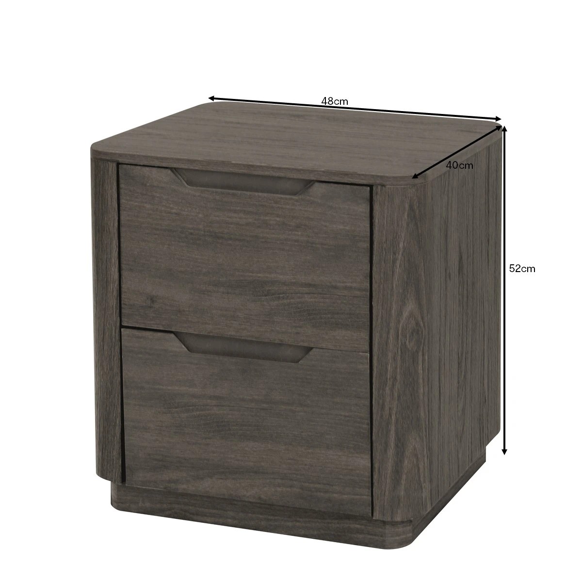10 Miles 2 Drawer Bedside Table - Walnut, 10 of 10