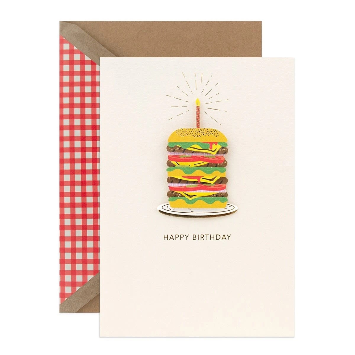 1 Hallmark Signature Birthday Card - Piled High Burger, 1 of 3