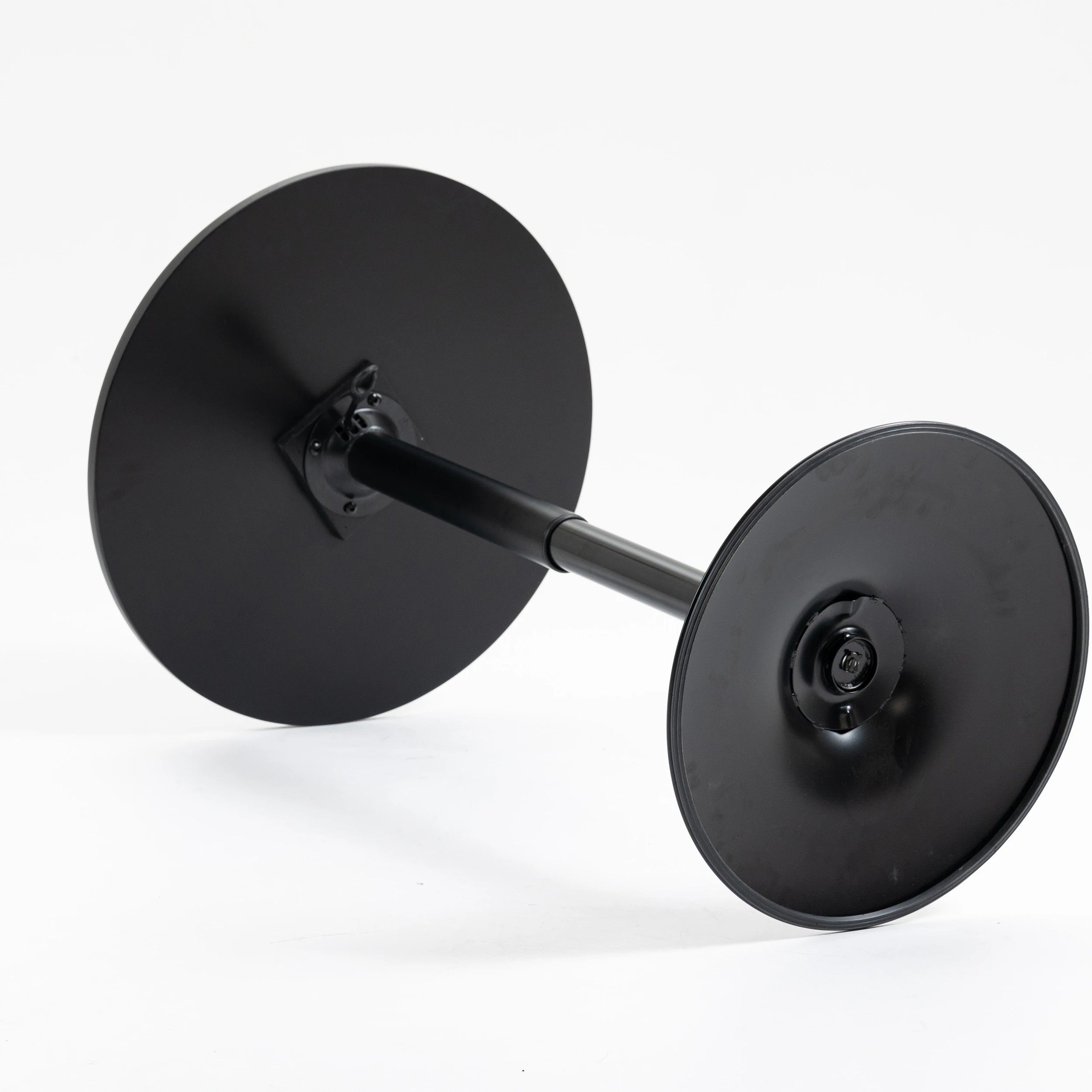 9 IHOMDEC Walnut Wood Round Bar Table - Black - Black, 9 of 10
