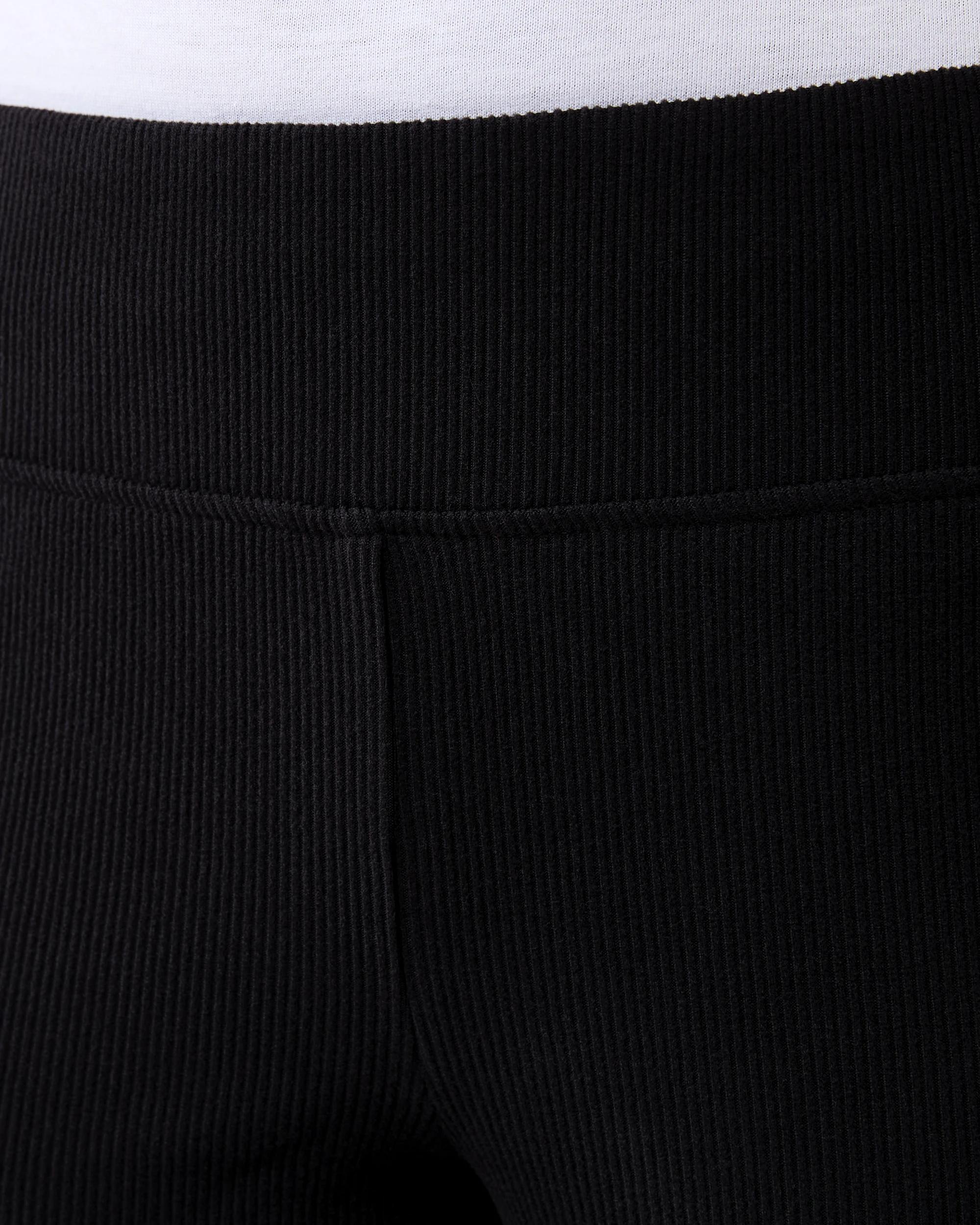 4 Contrast Rib Flare Leggings Black, 4 of 5