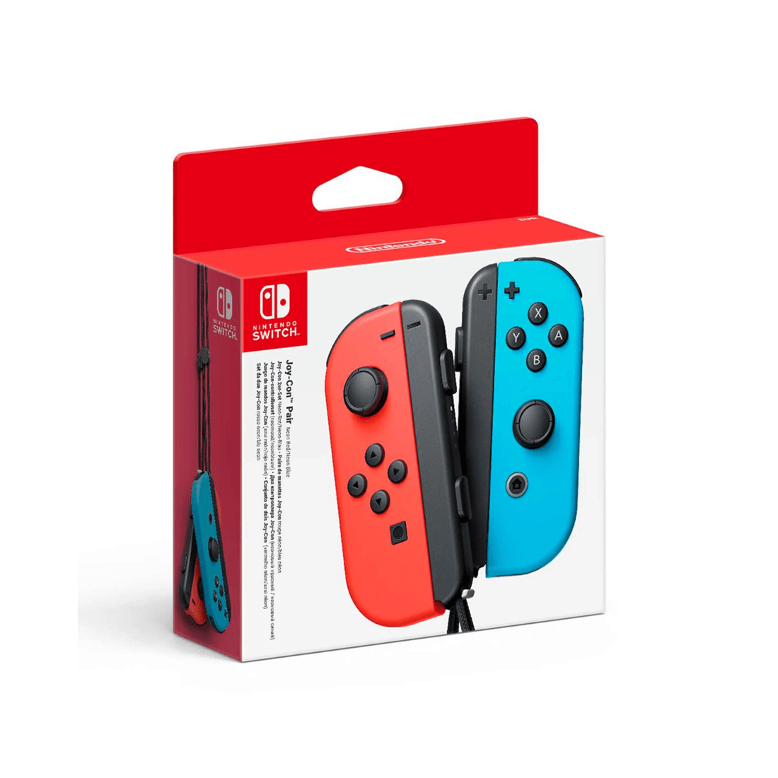 1 Nintendo Switch Joy-Con Neon Red and Blue Controller Set, 1 of 6