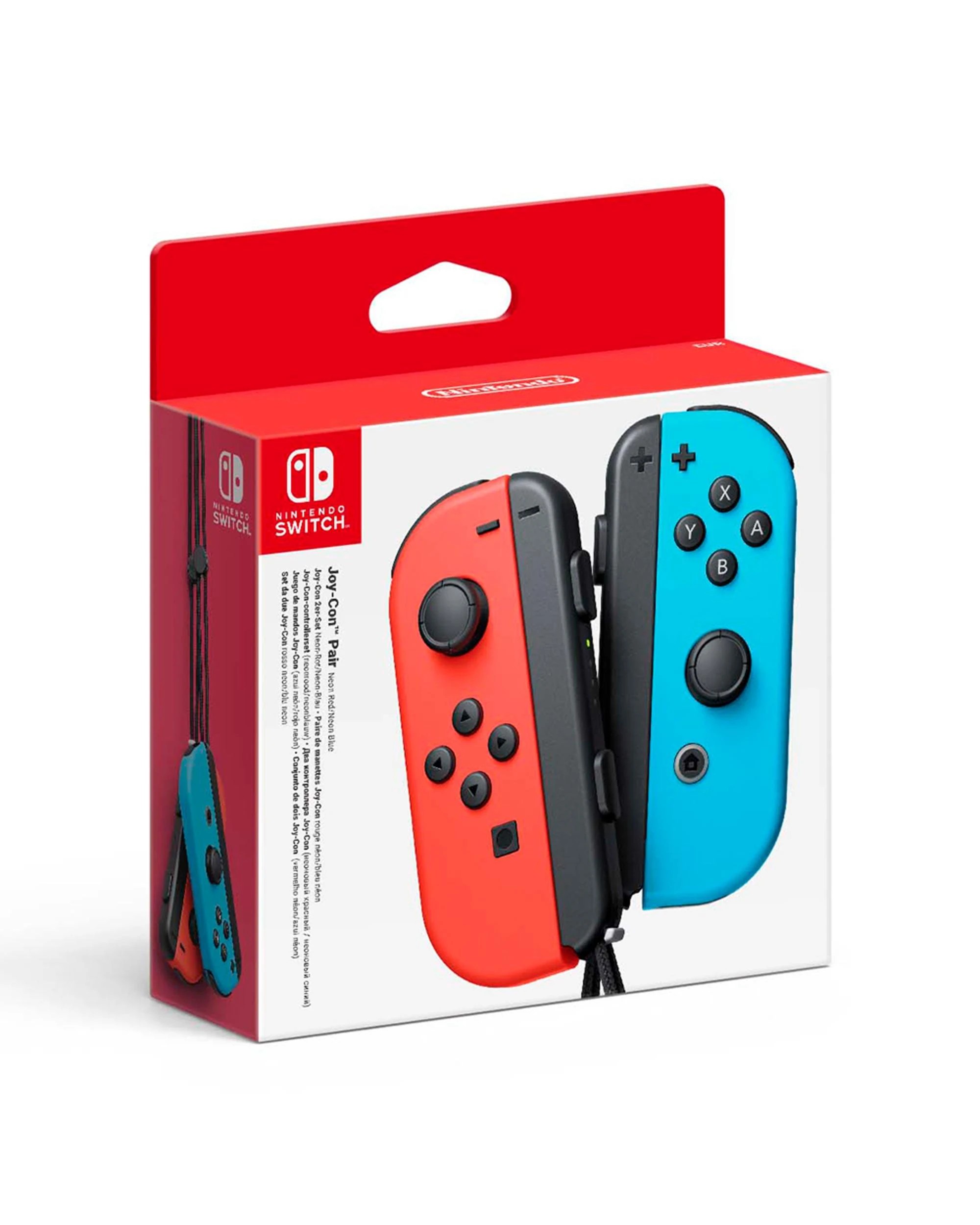 1 Nintendo Switch Joy-Con Neon Red and Blue Controller Set, 1 of 6