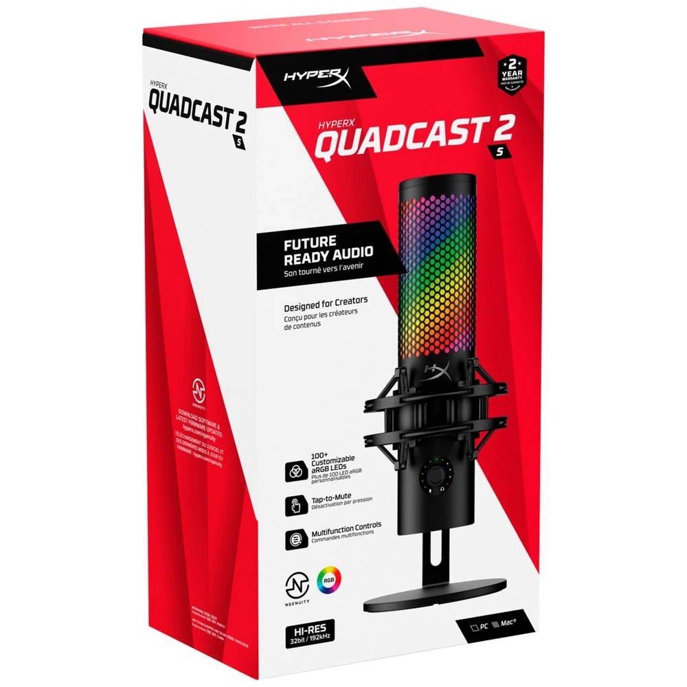 9 Hyper X Quadcast 2S Streaming Microphone Black, 9 of 9