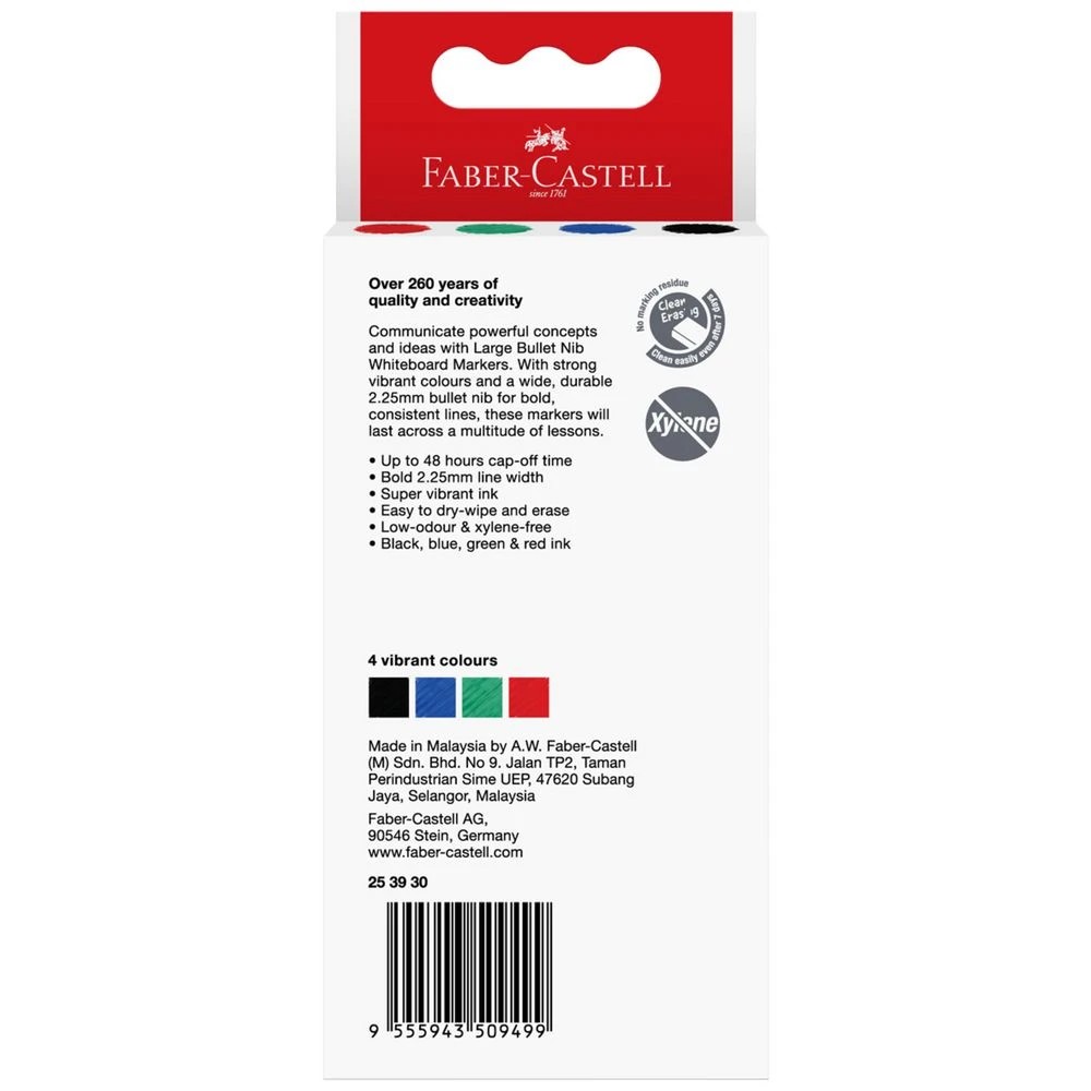 7 Faber-Castell W20 Whiteboard Marker Assorted 4 Pack, 7 of 7