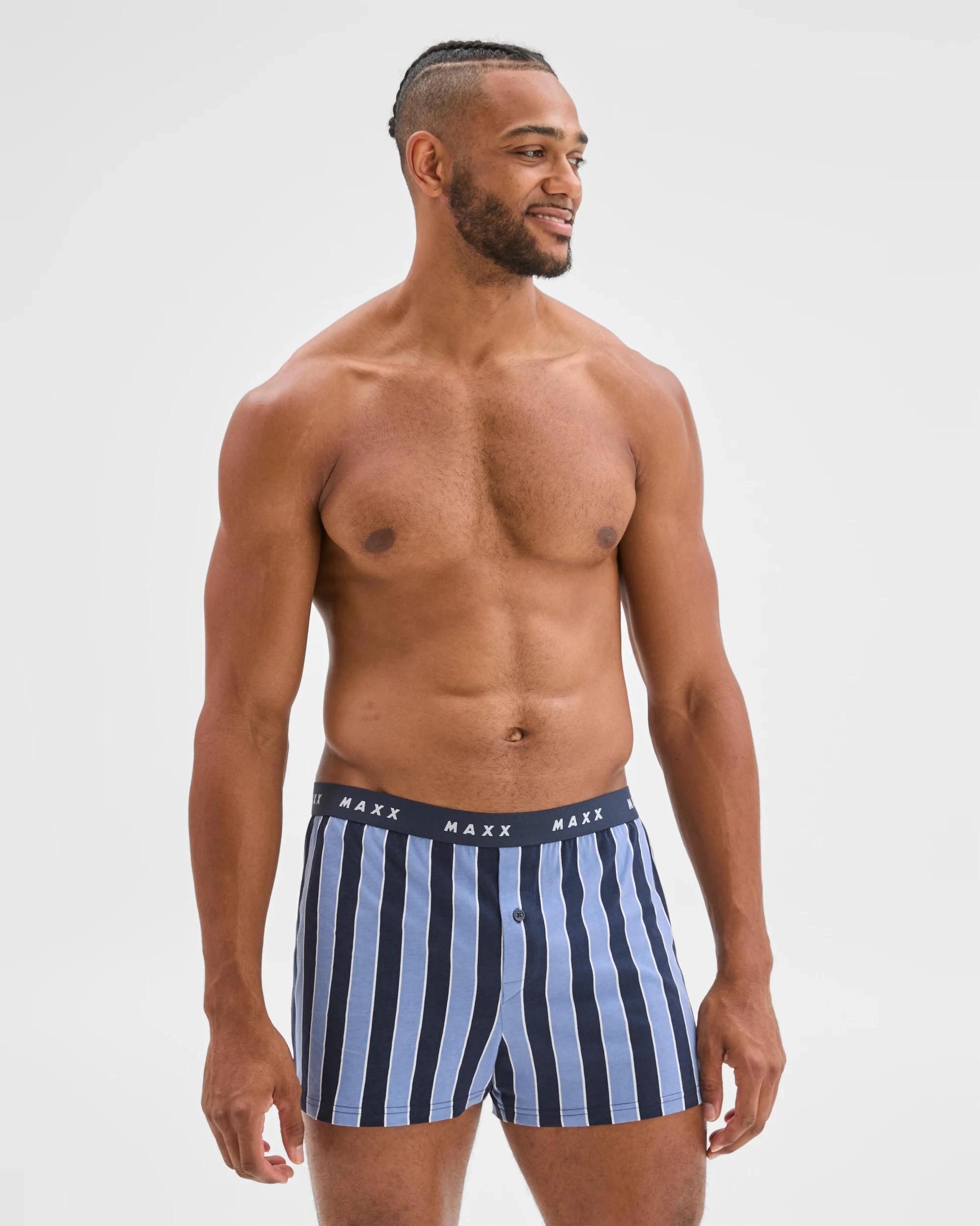 2 Maxx Australian Cotton 3 Pack Knit Boxers STRIPE, 2 of 4