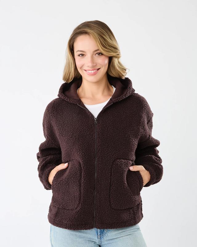 Boucle Cosy Zip Through Ho