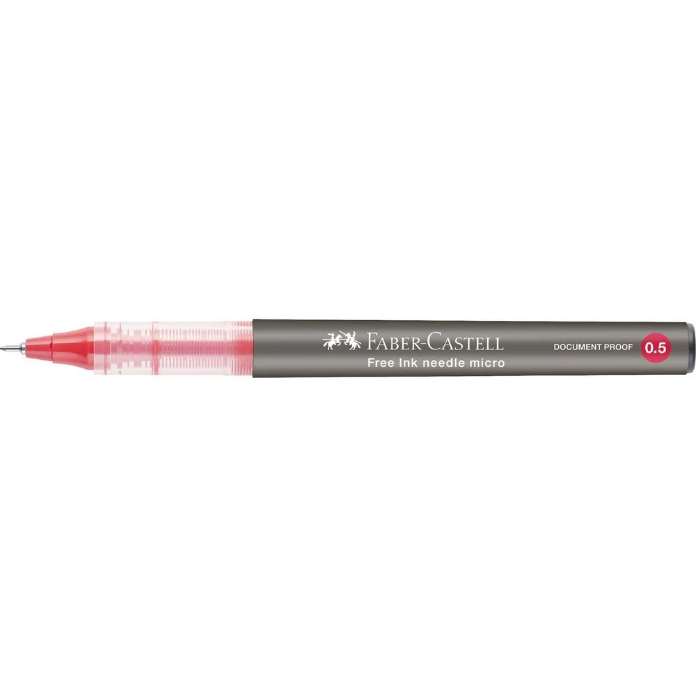 3 Faber-Castell Free Roller Rollerball Pen 0.5mm Red, 3 of 8