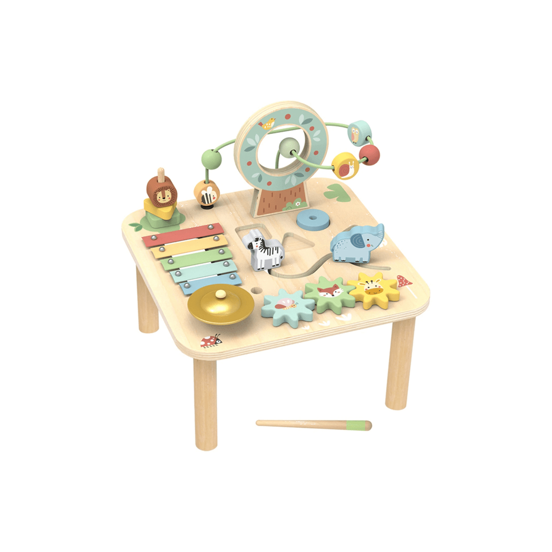 1 Tooky Toy Wooden My Forest Friends Activity Table Play Set Kids Children 2y Plus - Natural, 1 of 4