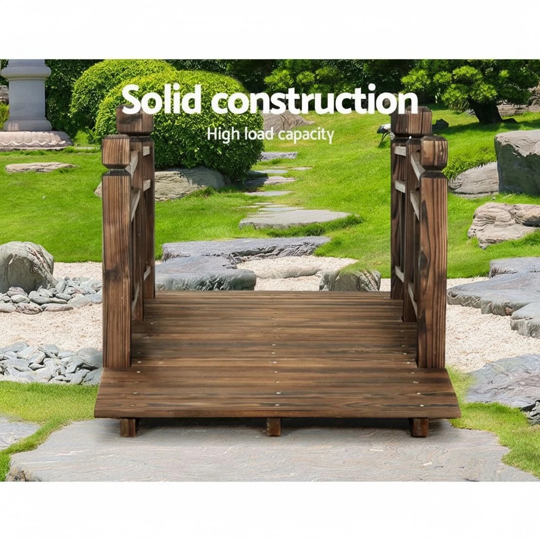 4 Gardeon Garden Decor Outdoor Ornament Wooden Bridge - Multi, 4 of 6