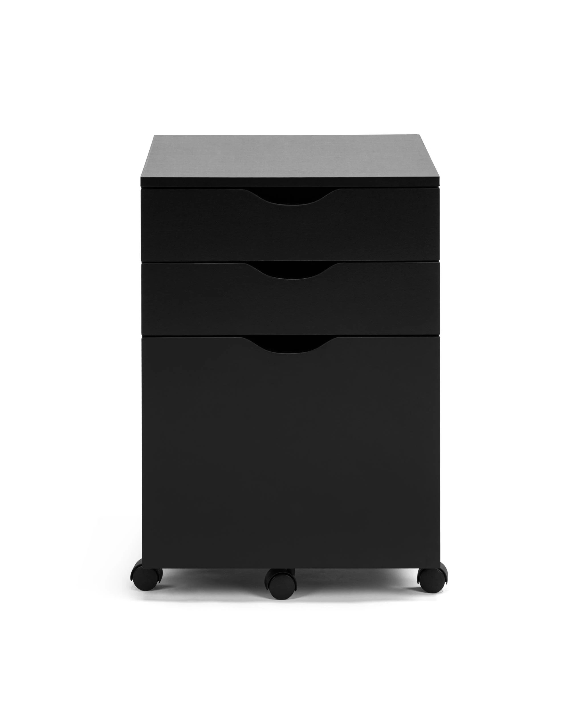 3 Kodu Filing Cabinet Storage 3 Drawers Home Office Mobile Pedestal - Black, 3 of 8