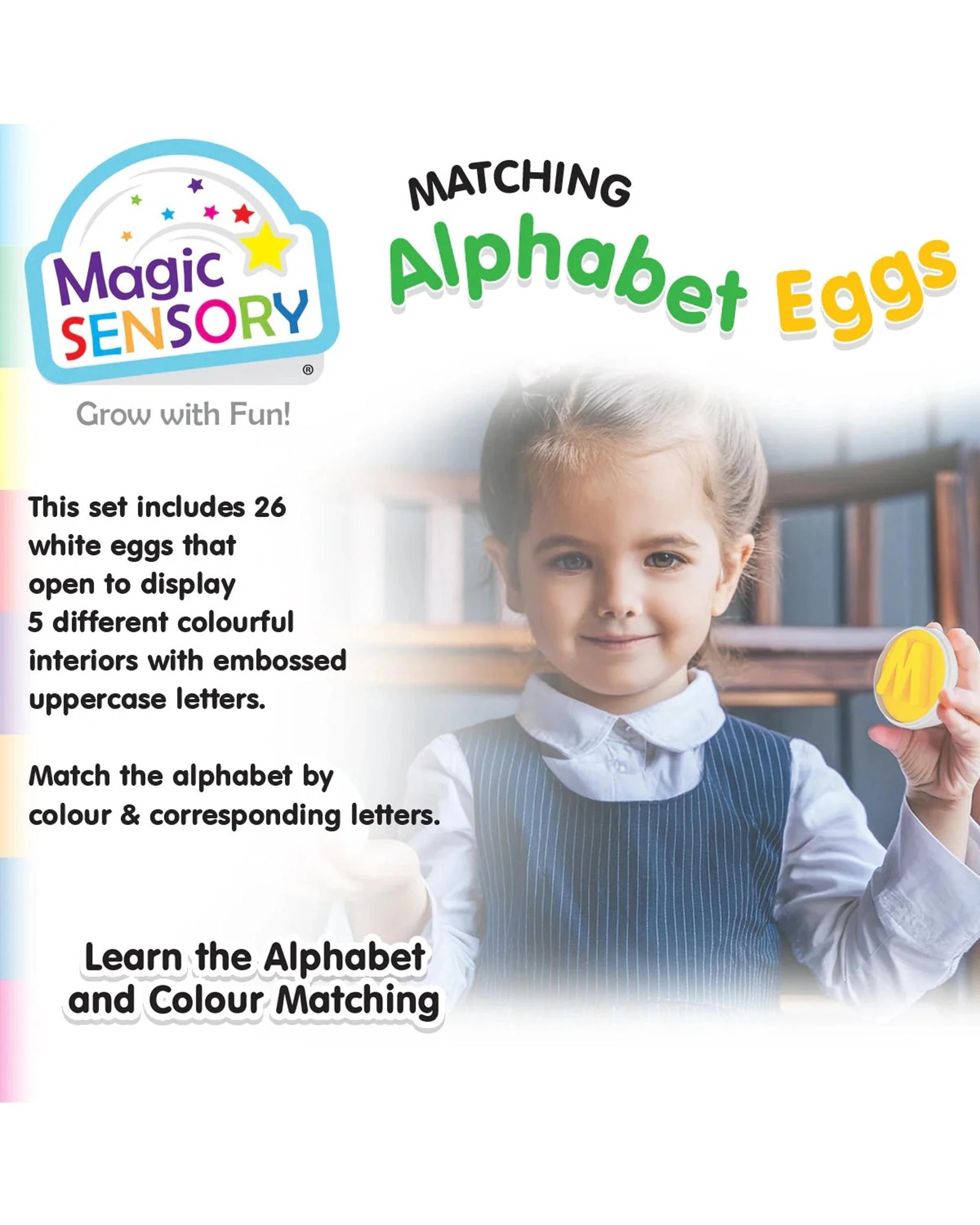 4 Magic Sensory Matching Alphabet Eggs, 4 of 6