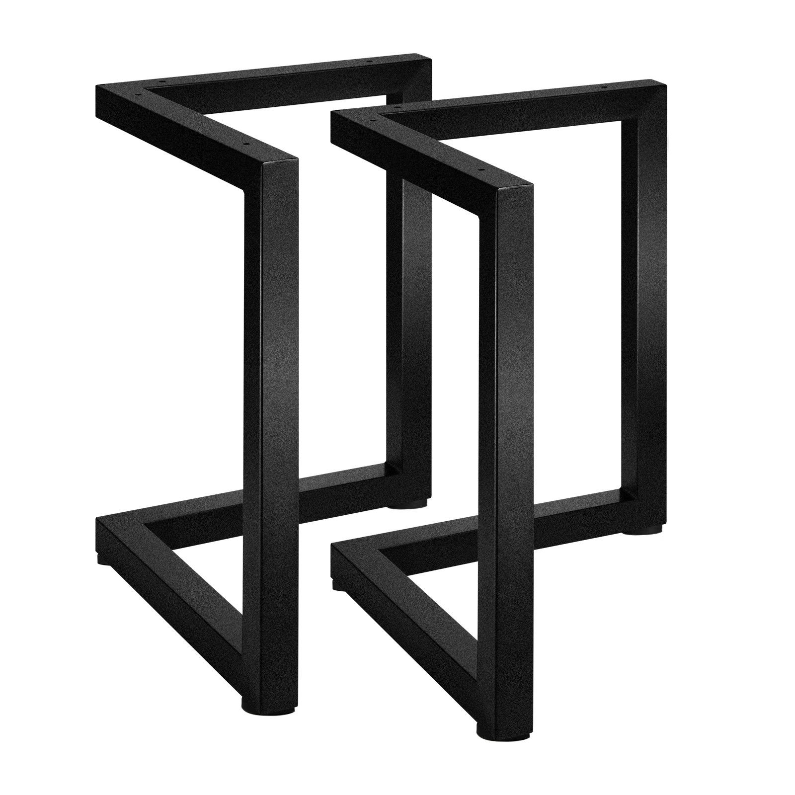 1 Oikiture 2X Coffee Dining Table Legs Bench Steel Metal Industrial 71 X 71CM - Black, 1 of 2