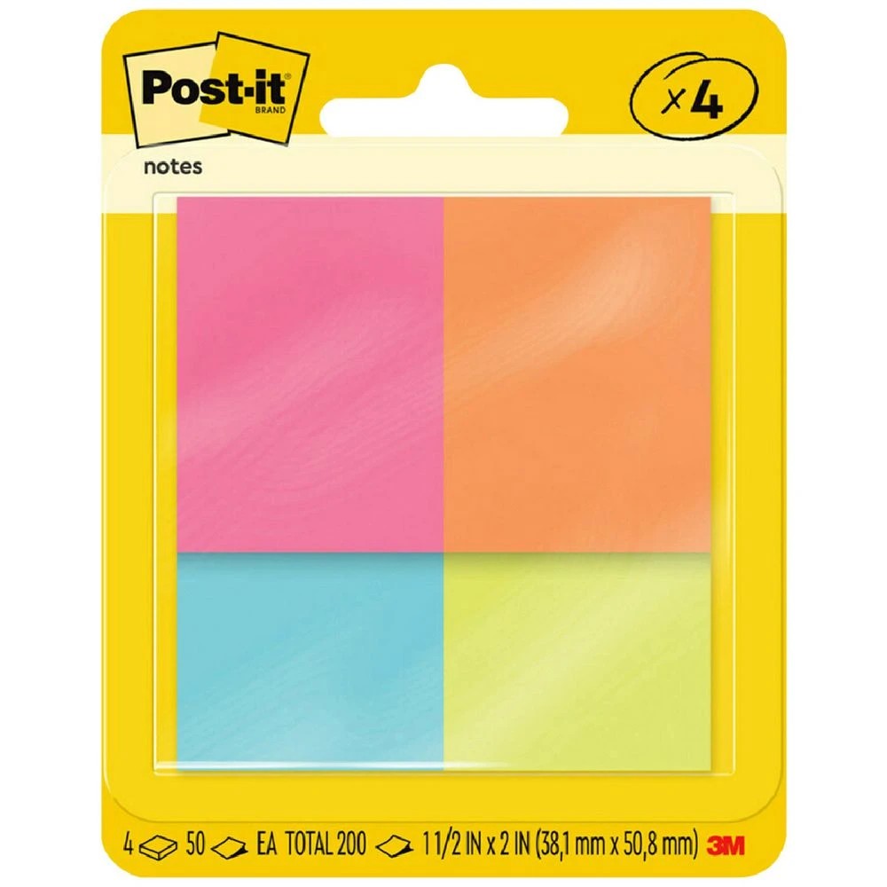 1 Post-it Notes 35mm x 48mm Poptimistic 4 Pack, 1 of 6